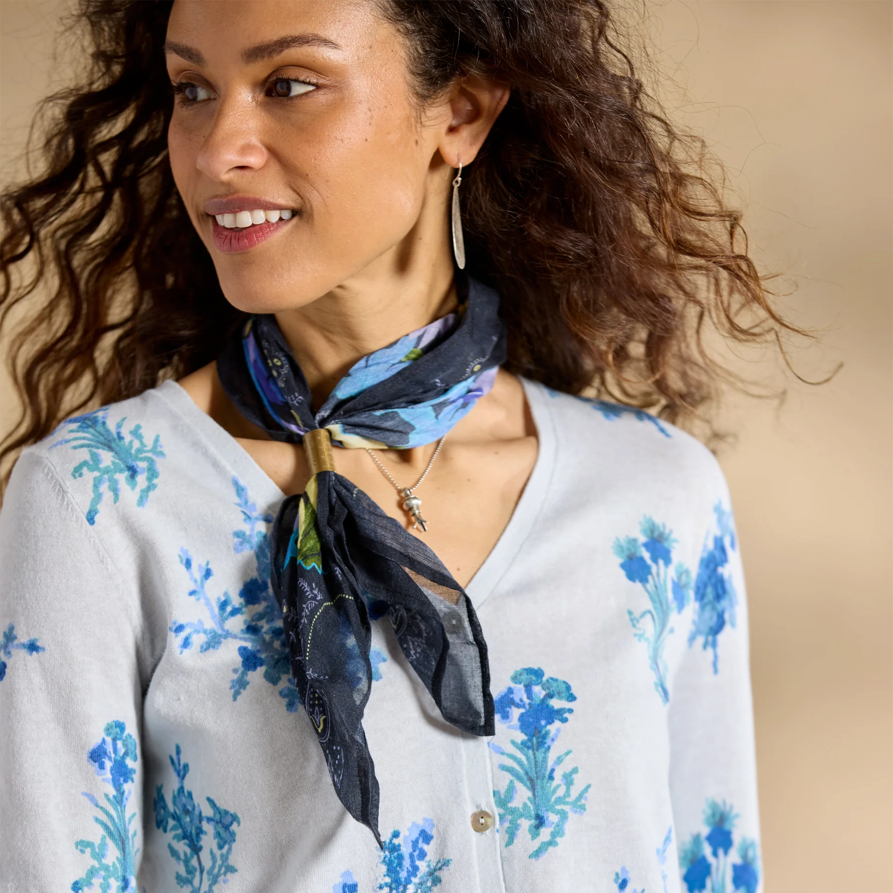 Larkspur Floral Cardigan