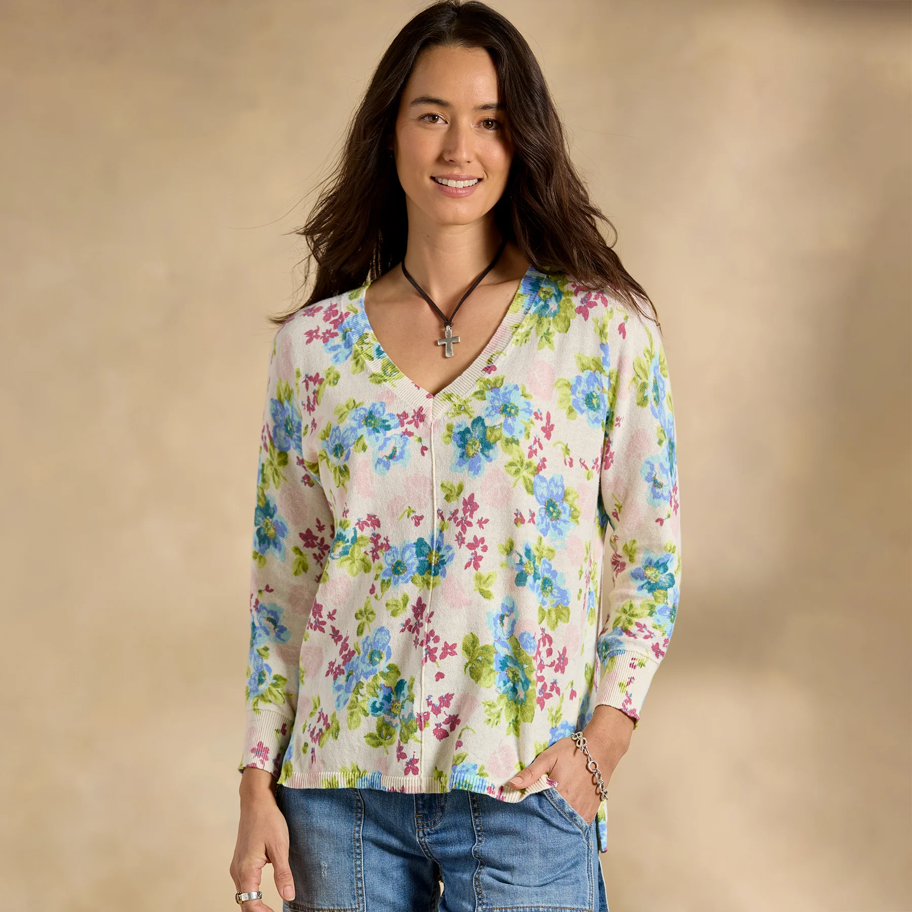 Floral Johanna Sweater, Petite