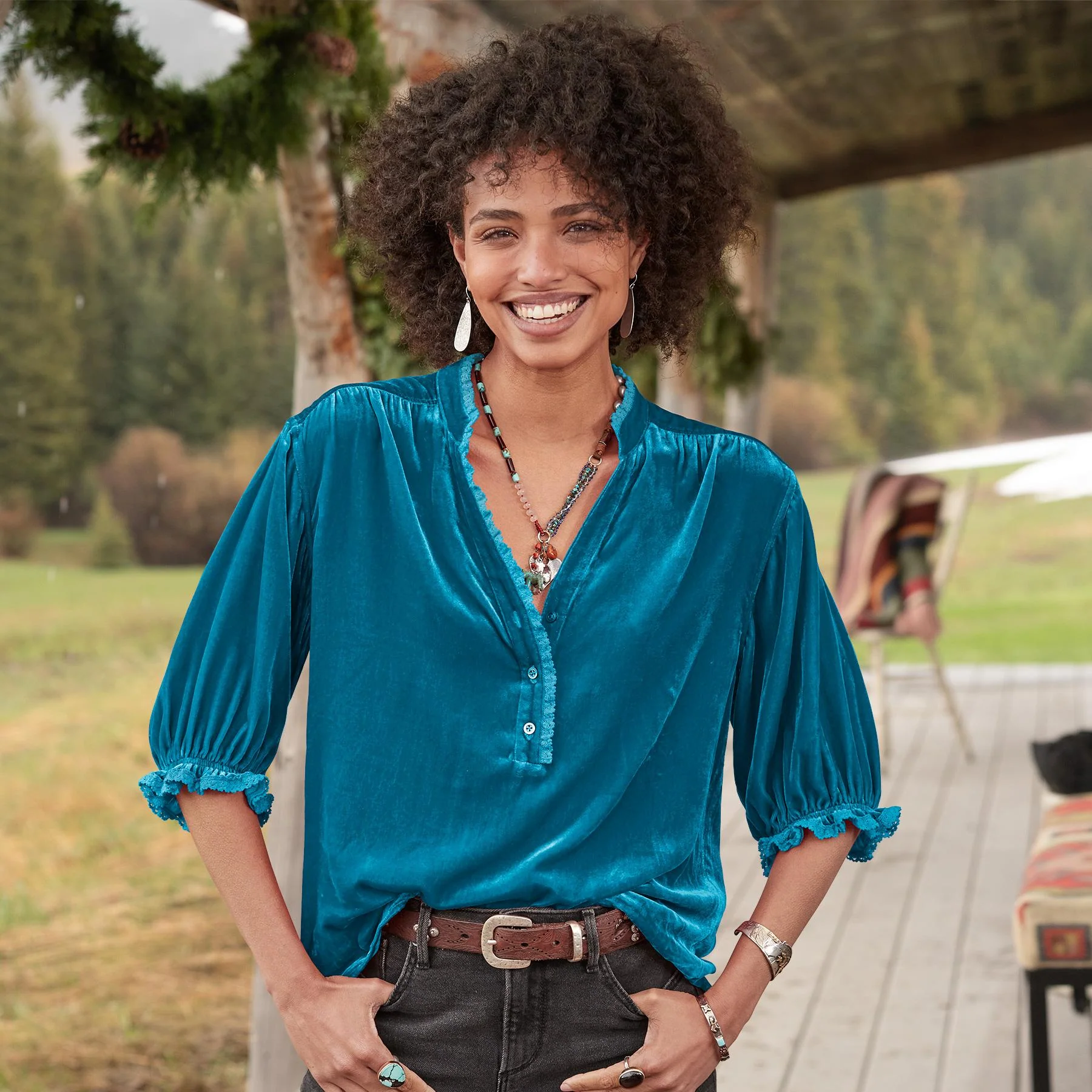 Romance Imagined Velvet Top