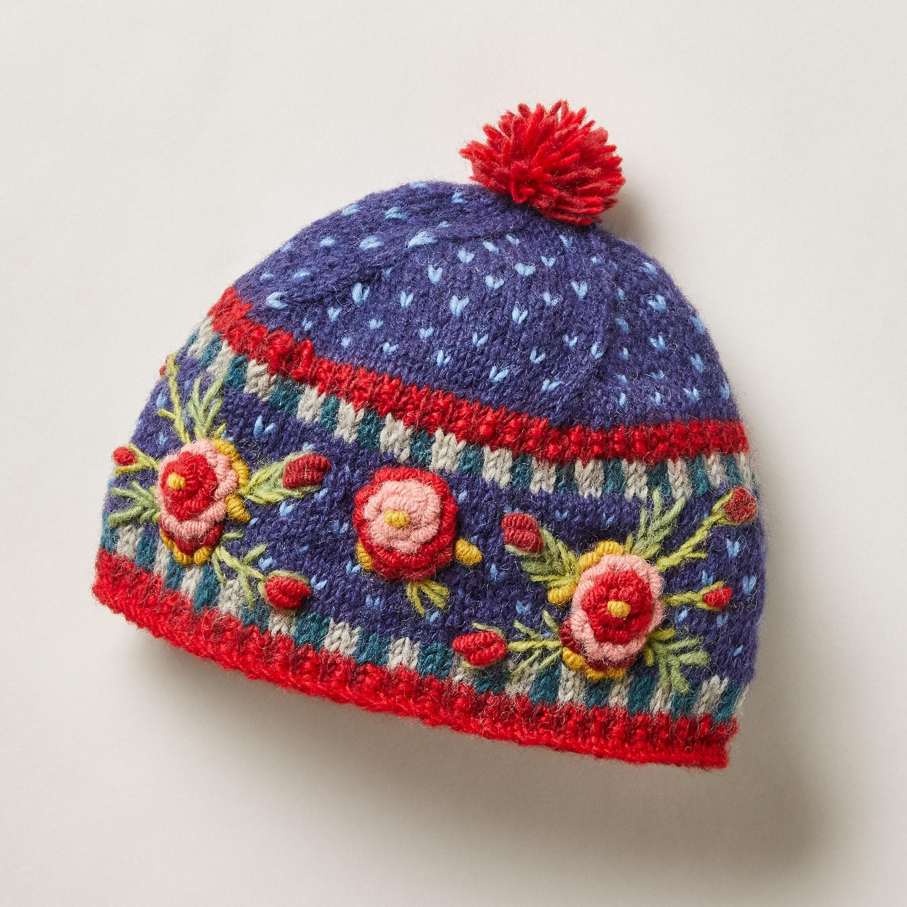 Frosty Blooms Beanie