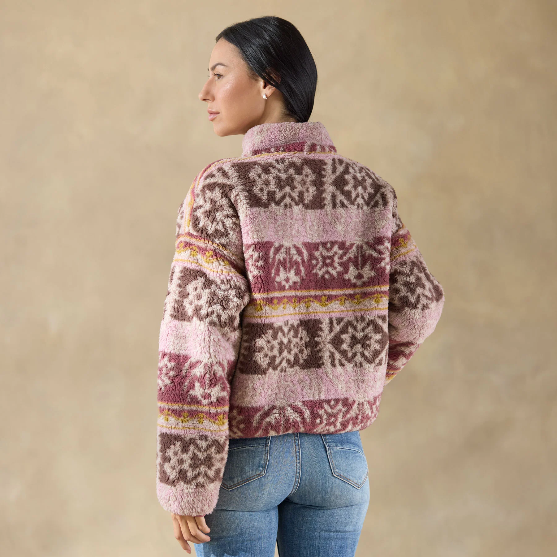 Printed Heidi Sherpa Pullover