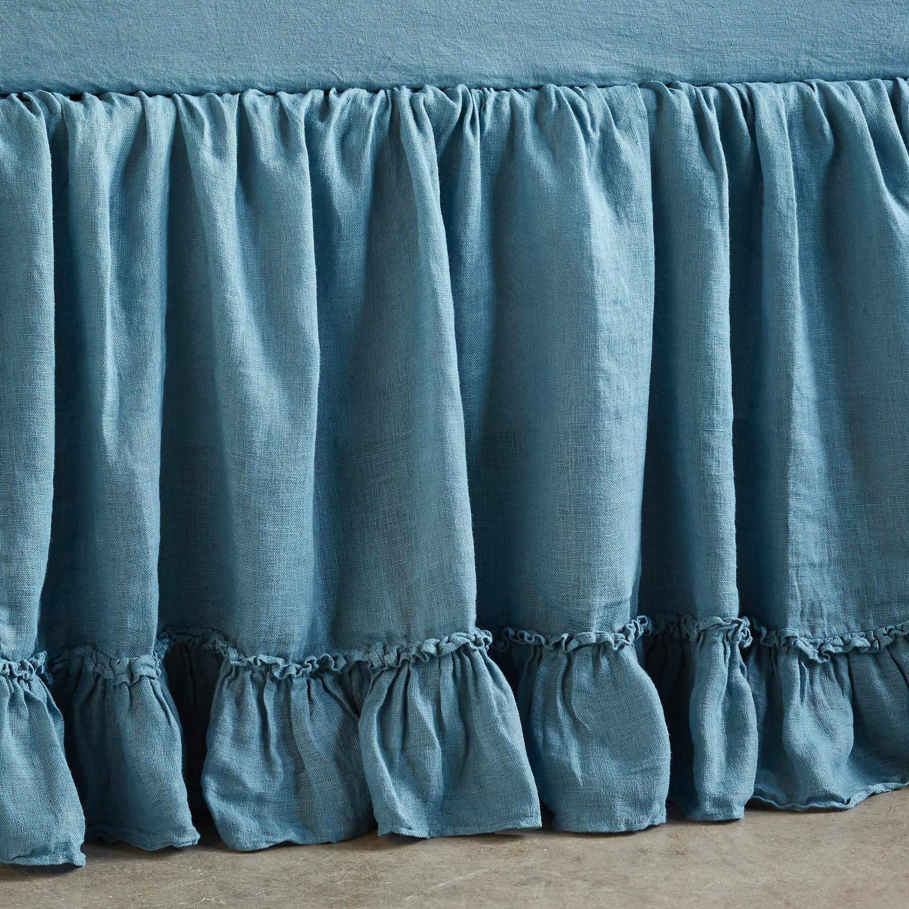 Gossamer Linen Ruffle Bedskirt
