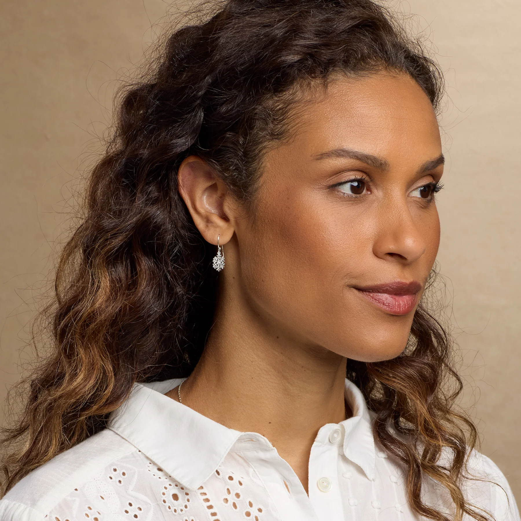 Silver Snowfall Earrings