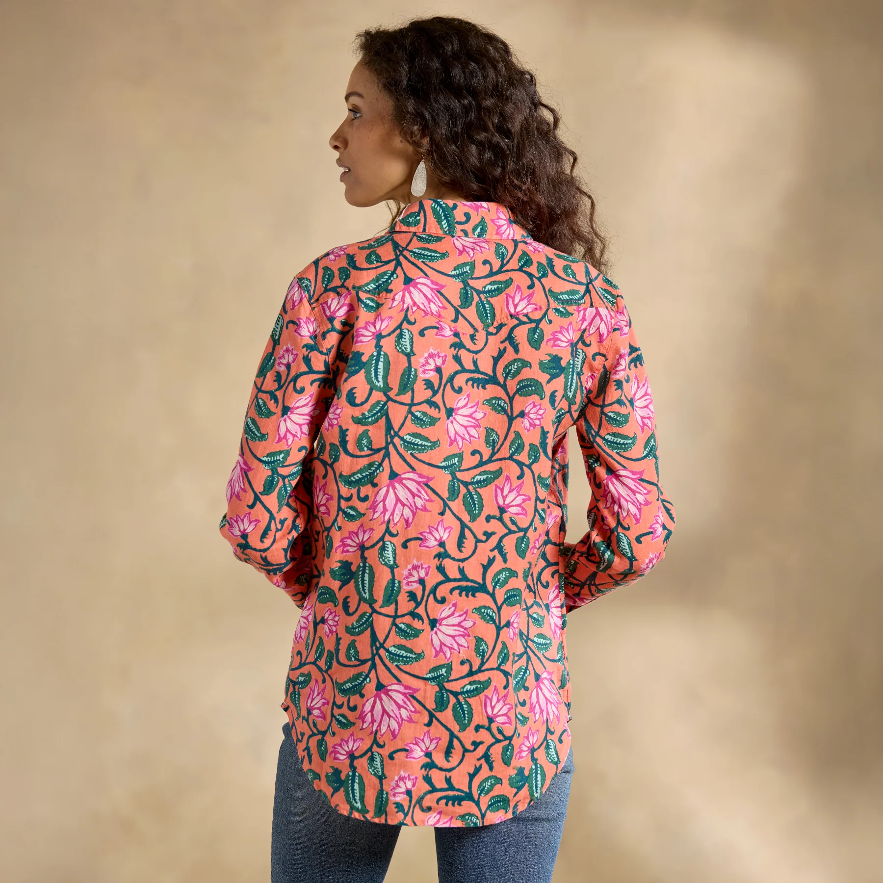 Willow Linen Floral Shirt, Petite