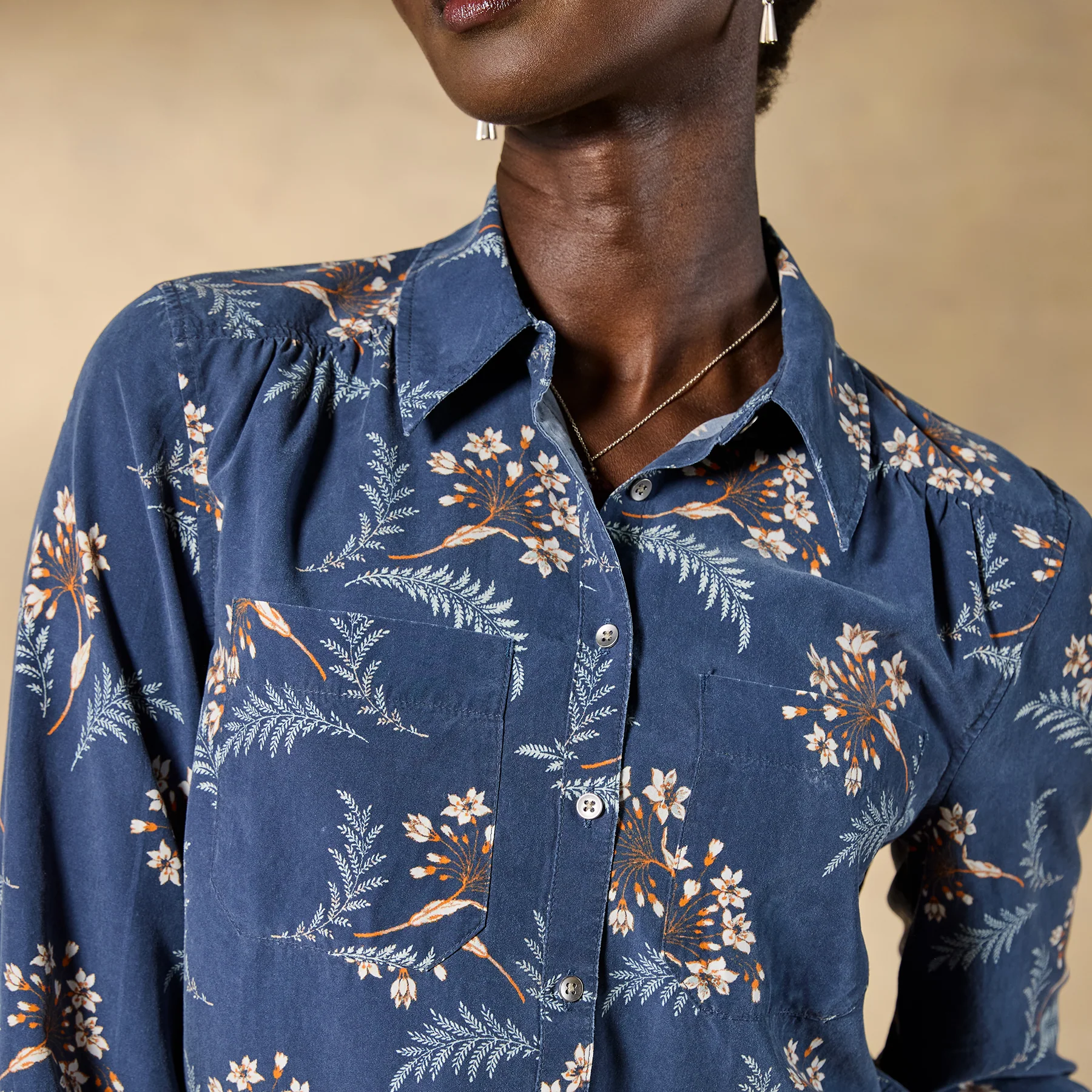 Ryleigh Mixed-Print Shirt