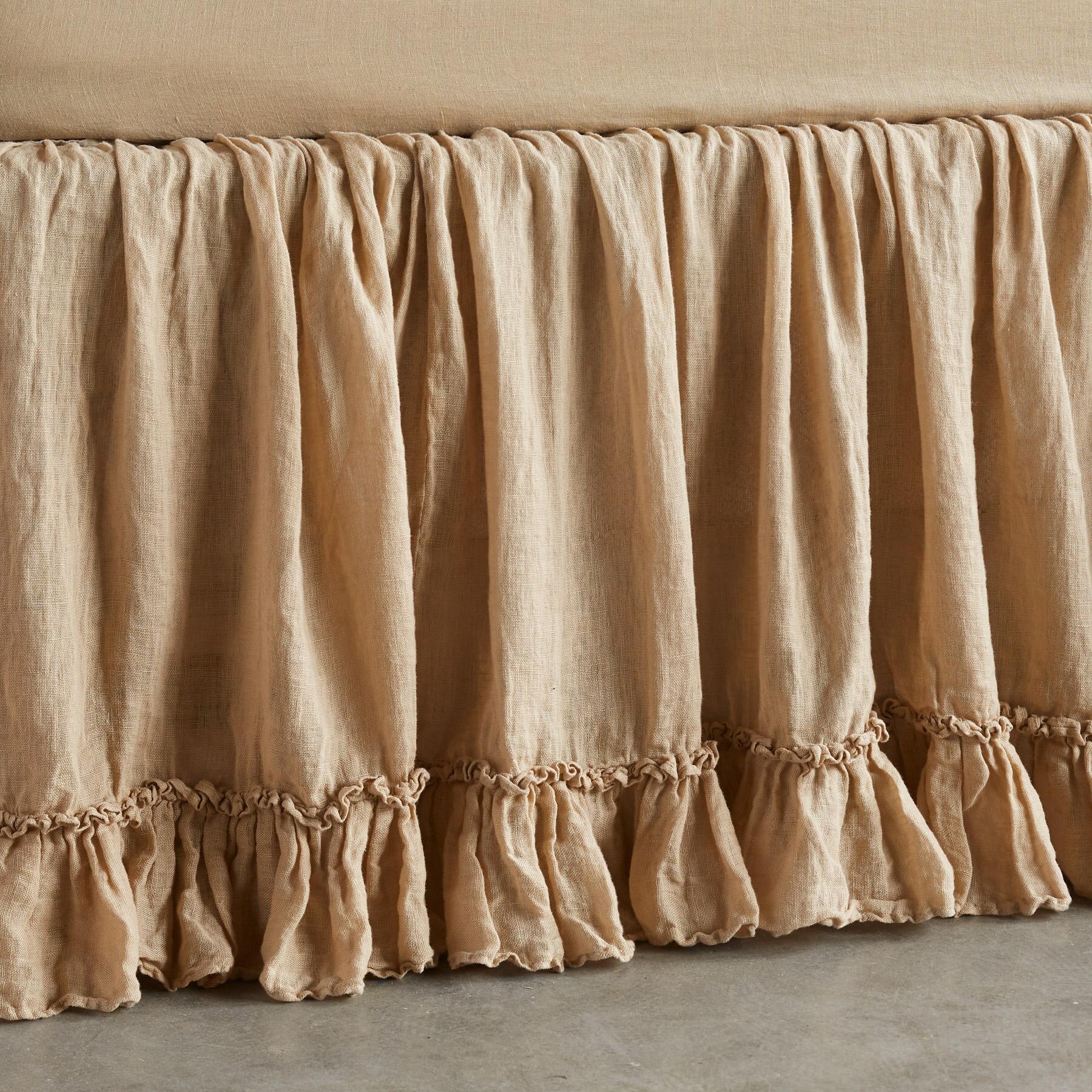 Gossamer Linen Ruffle Bedskirt