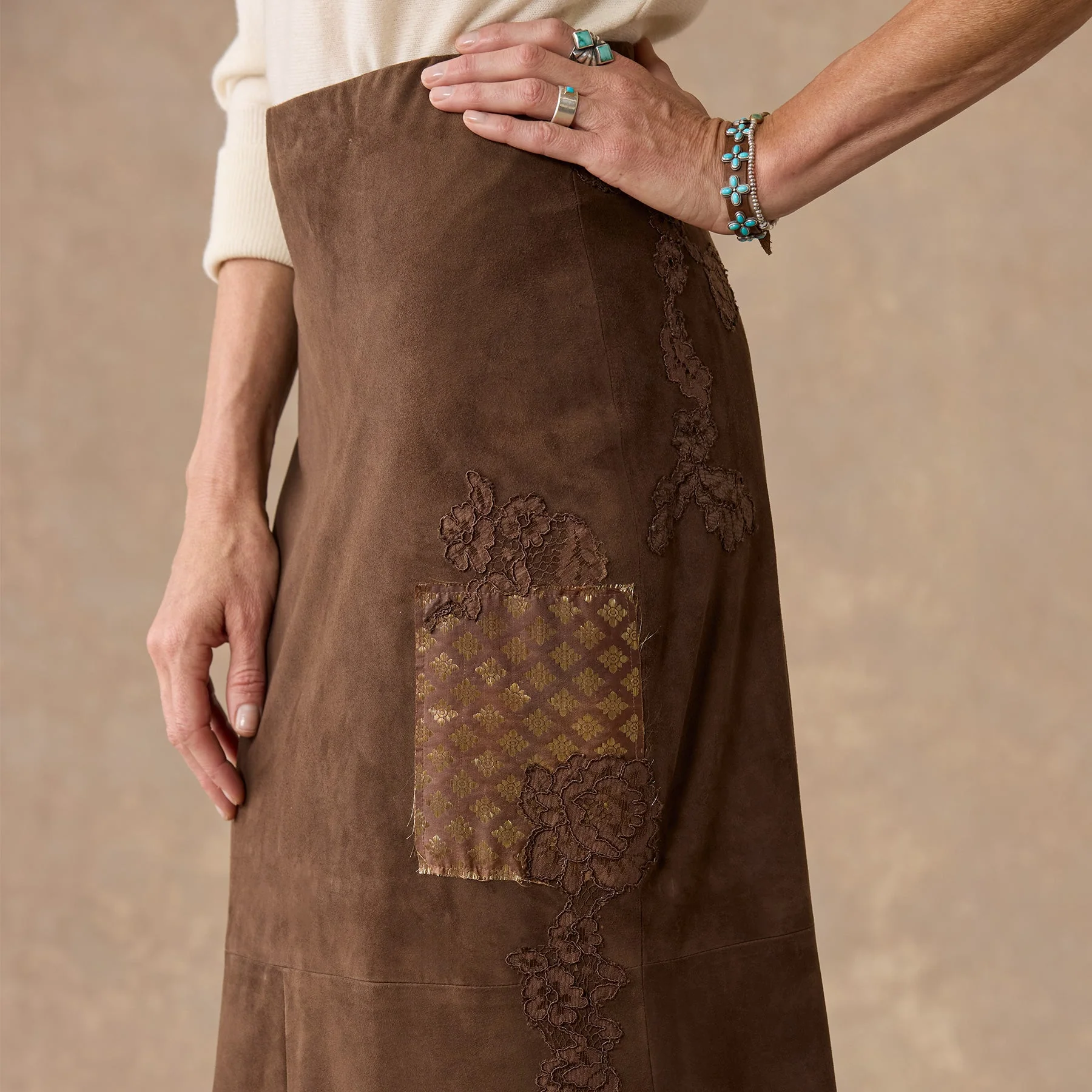 Yavari Suede Skirt