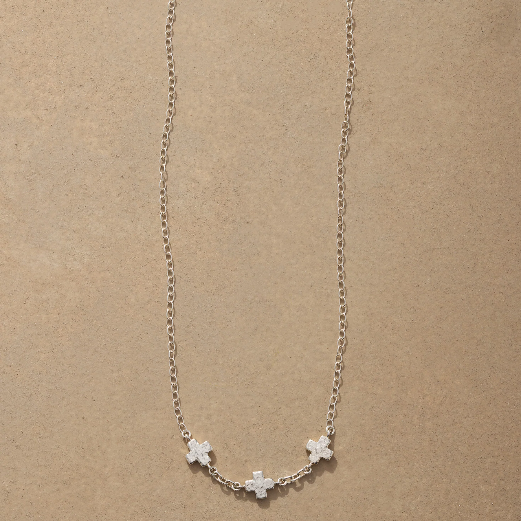 Silver Crossings Necklace