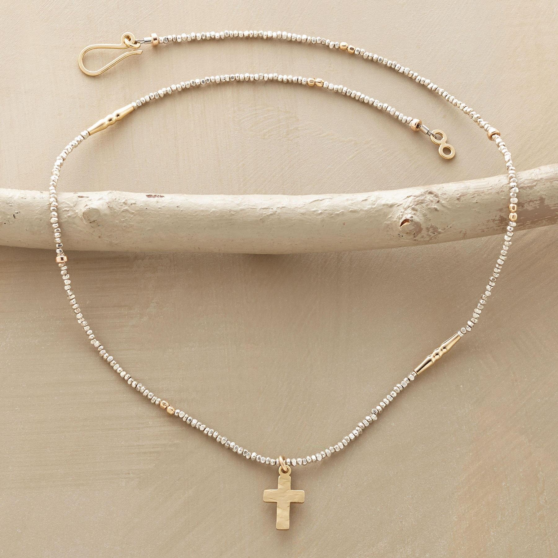 Carved Cross Necklace