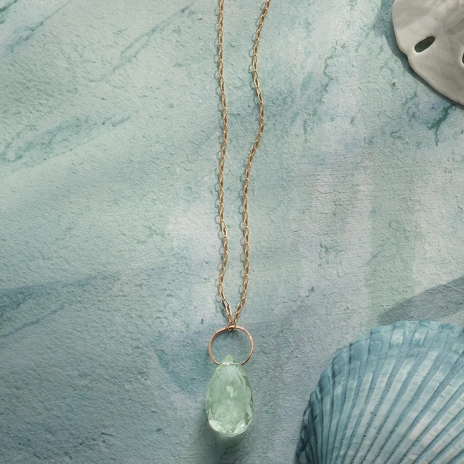 Hint Of Green Amethyst Necklace