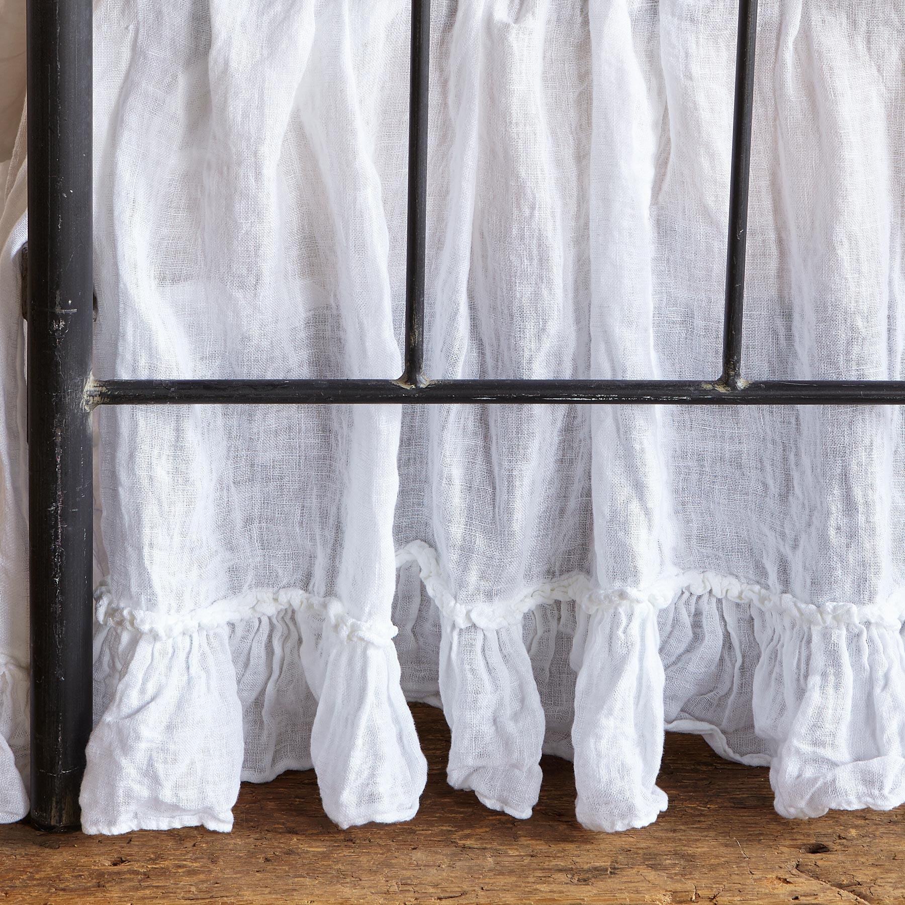 Gossamer Linen Ruffle Bedskirt