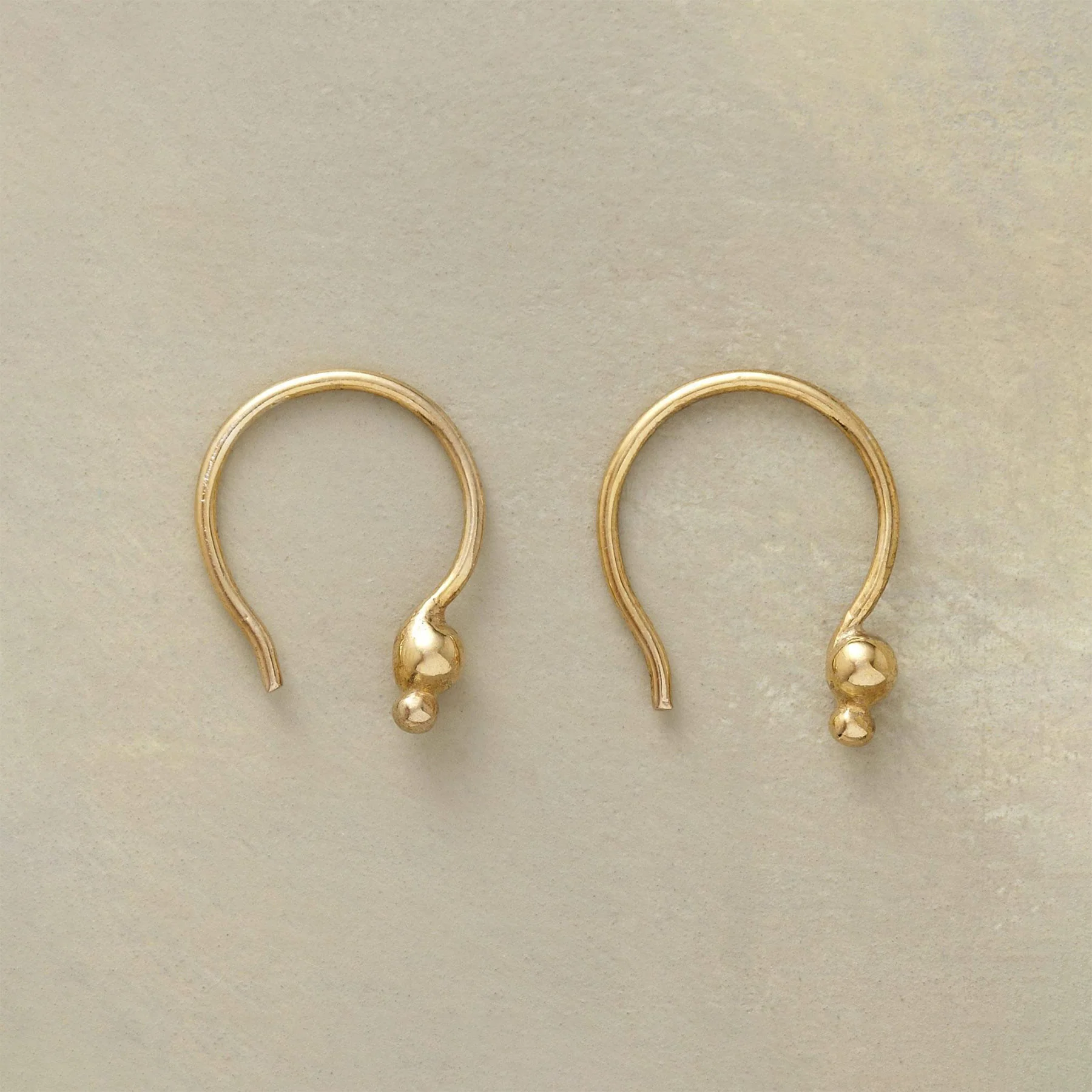 18Kt Gold Plate Double Dot Earrings