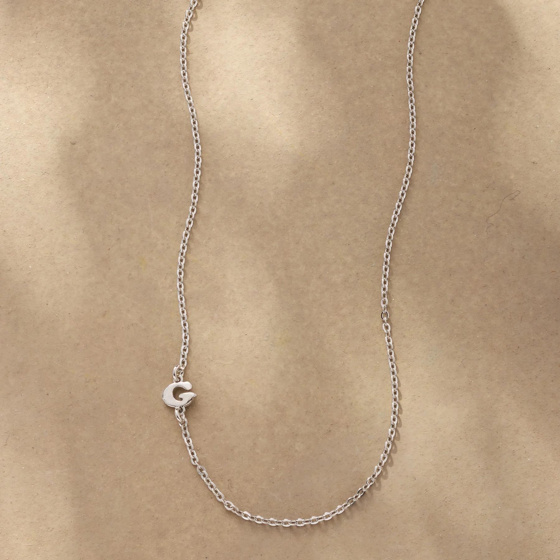 Silver Initial Spark Necklace