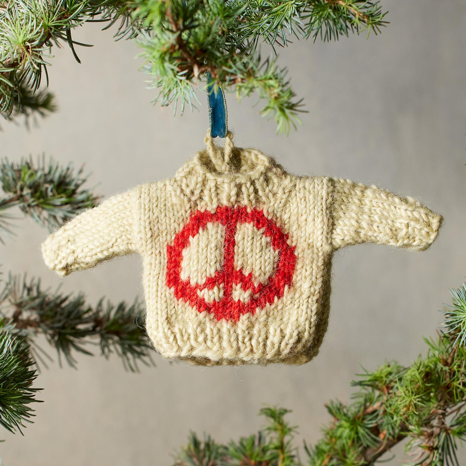 Peace And Love Sweater Ornament