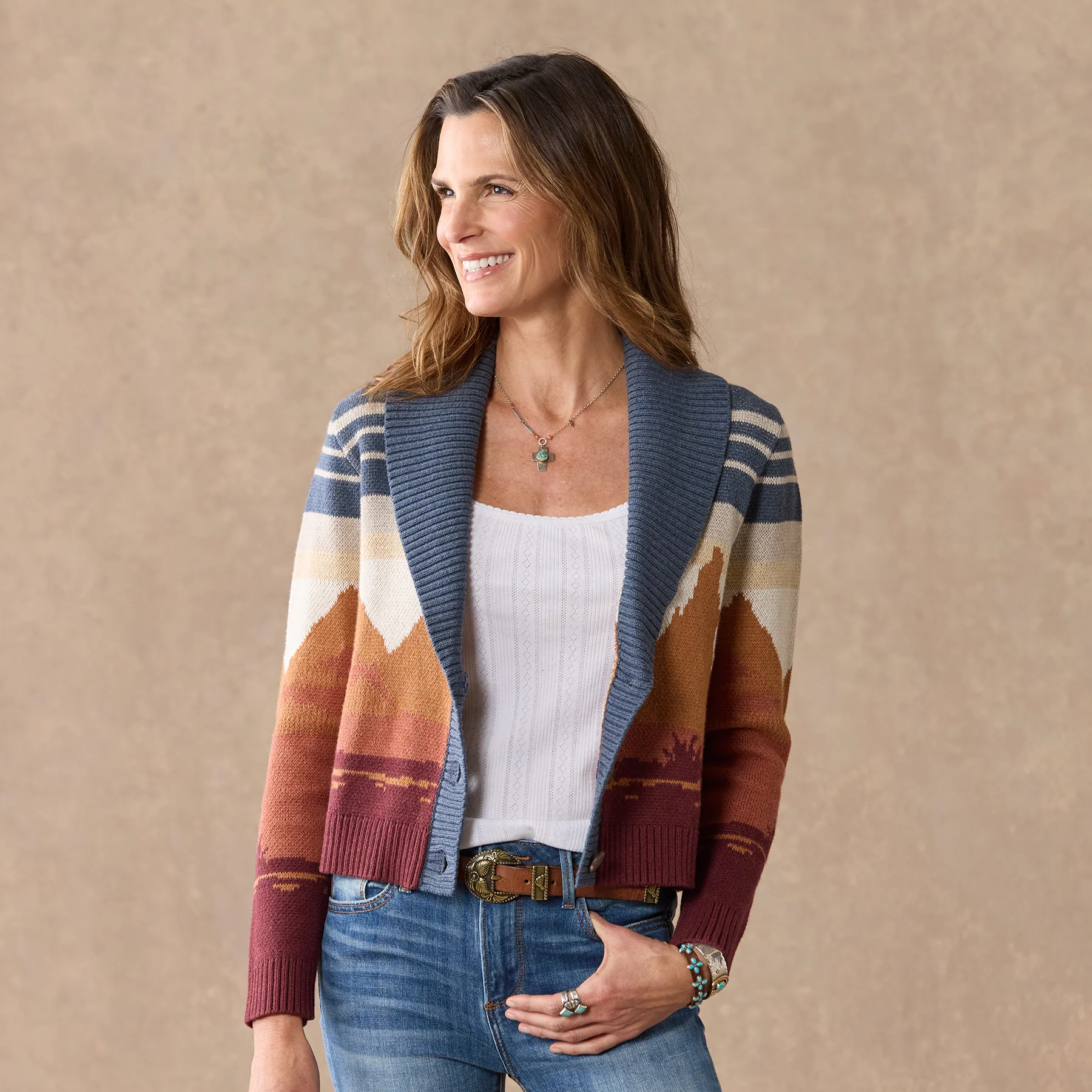 Western Scenic Cardigan