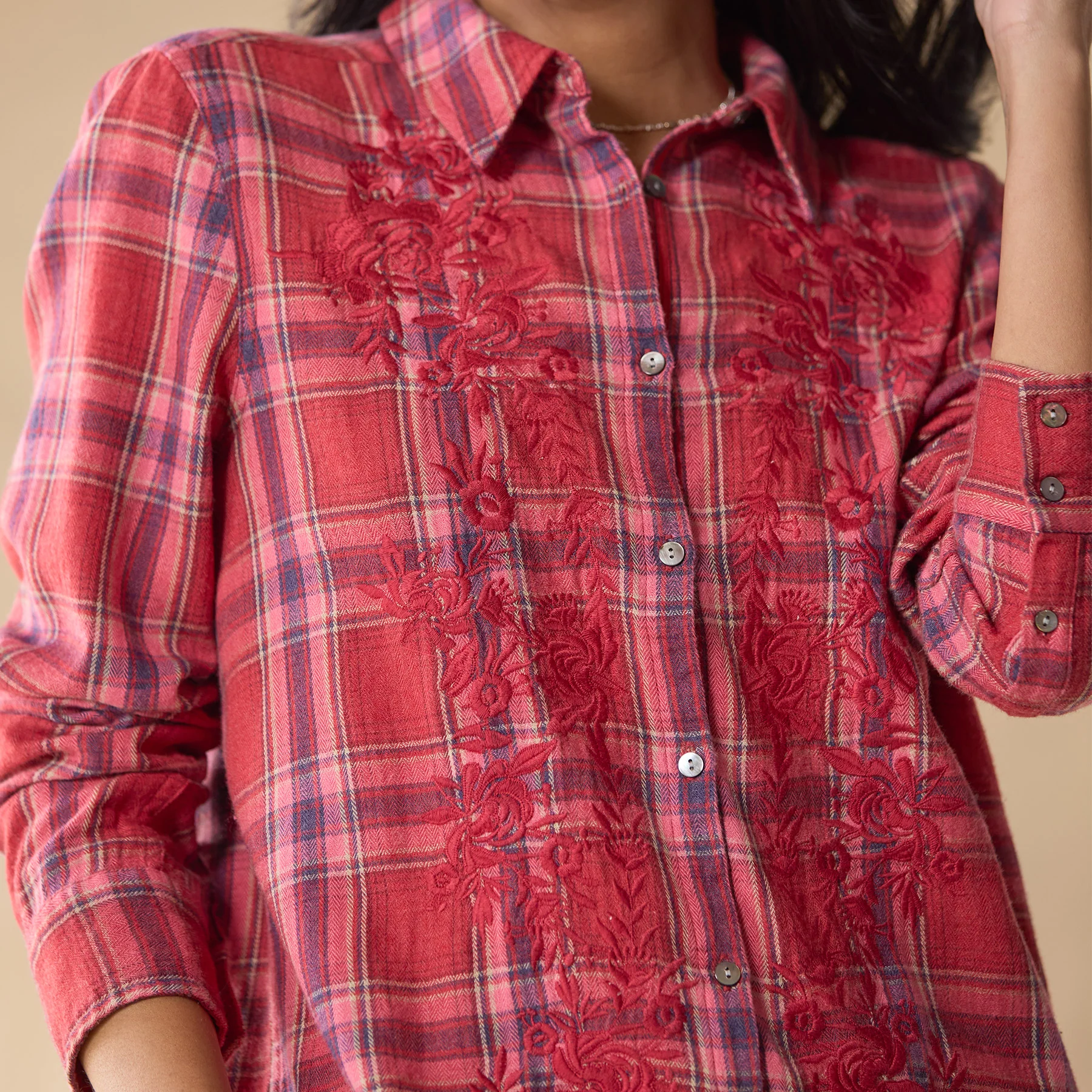 Amadi Plaid Tunic
