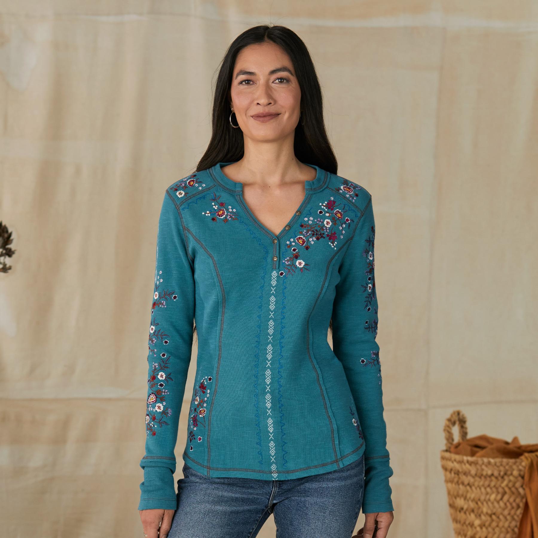 Fayette Floral Henley