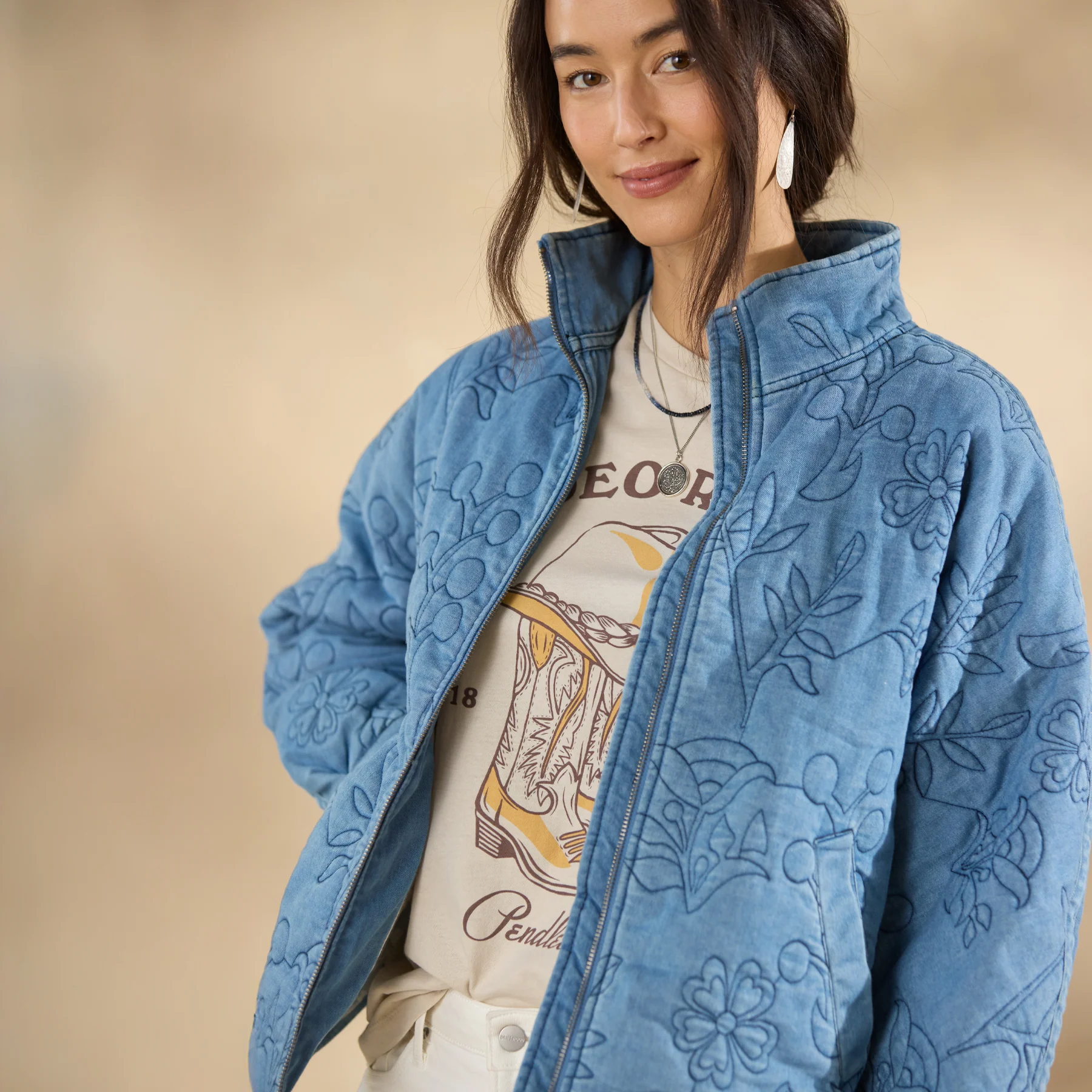 Nova Quilted Denim Jacket