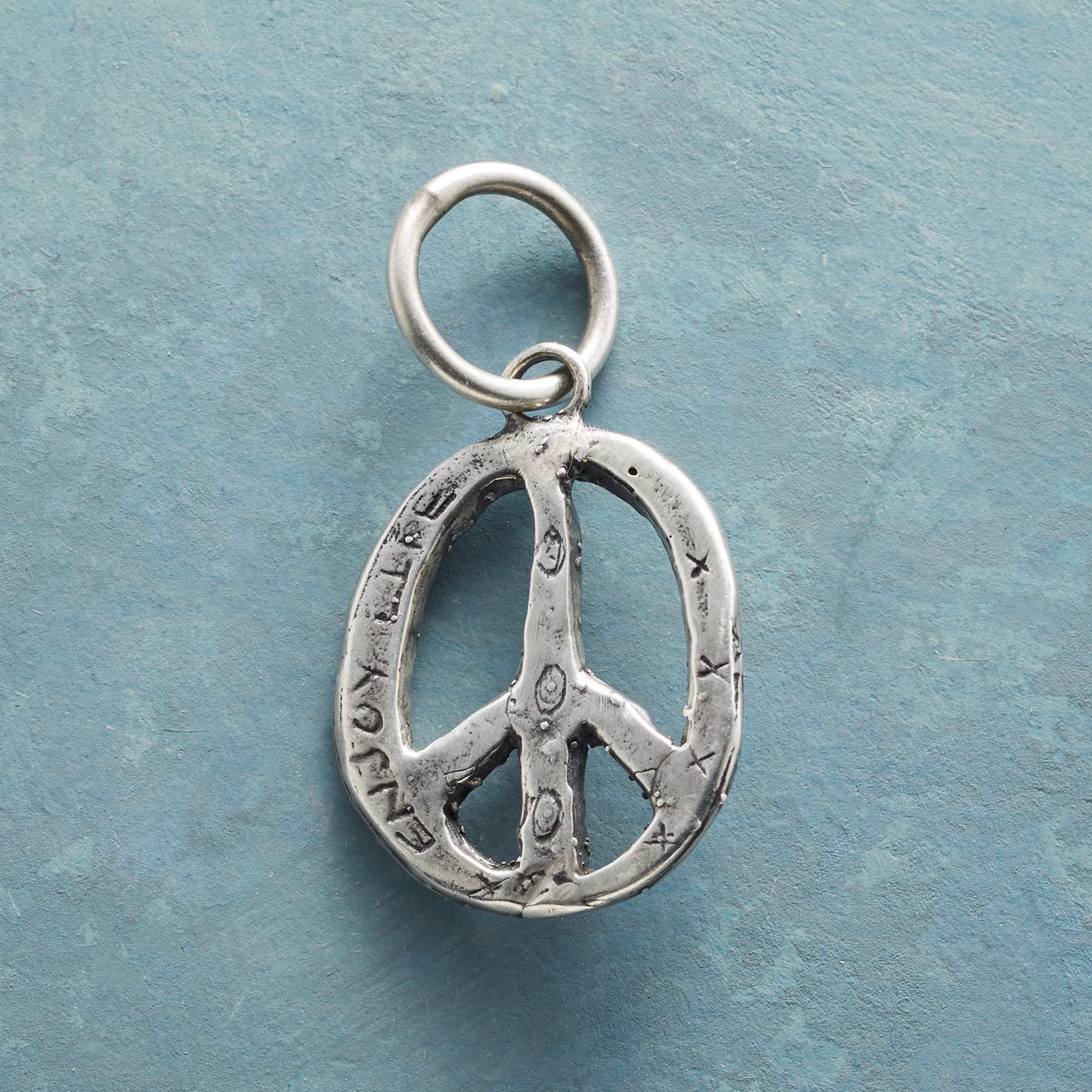 Sterling Silver Peace & Love Charm