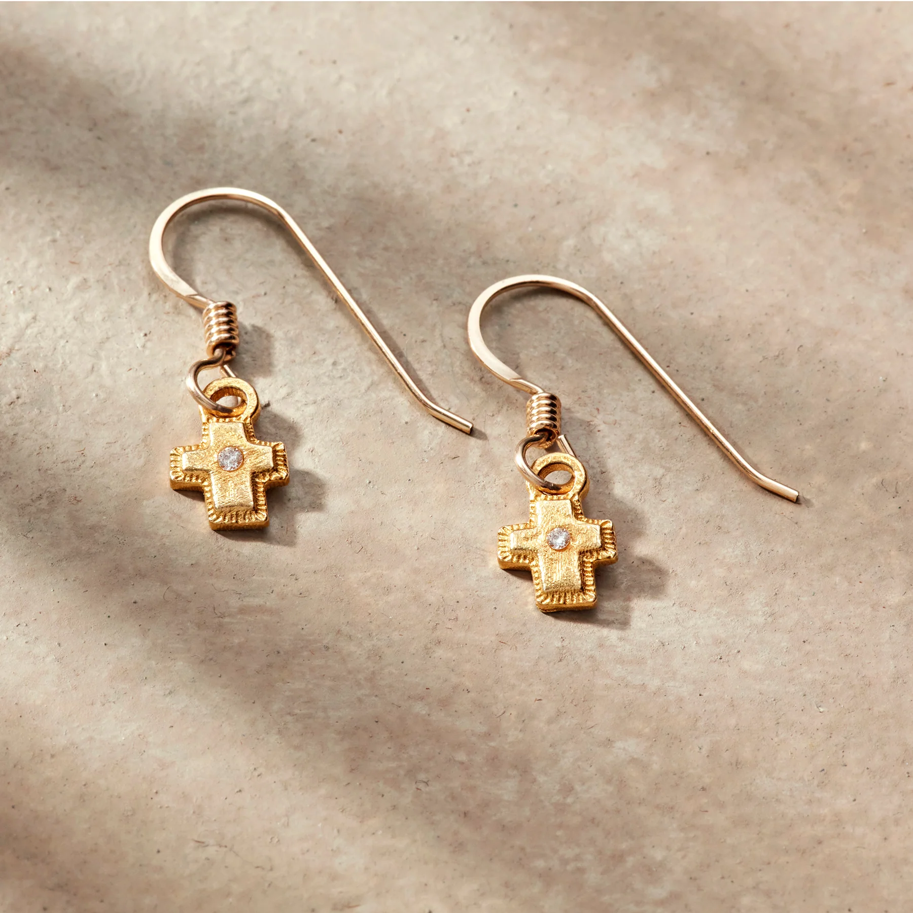 Gold Bright Faith Earrings