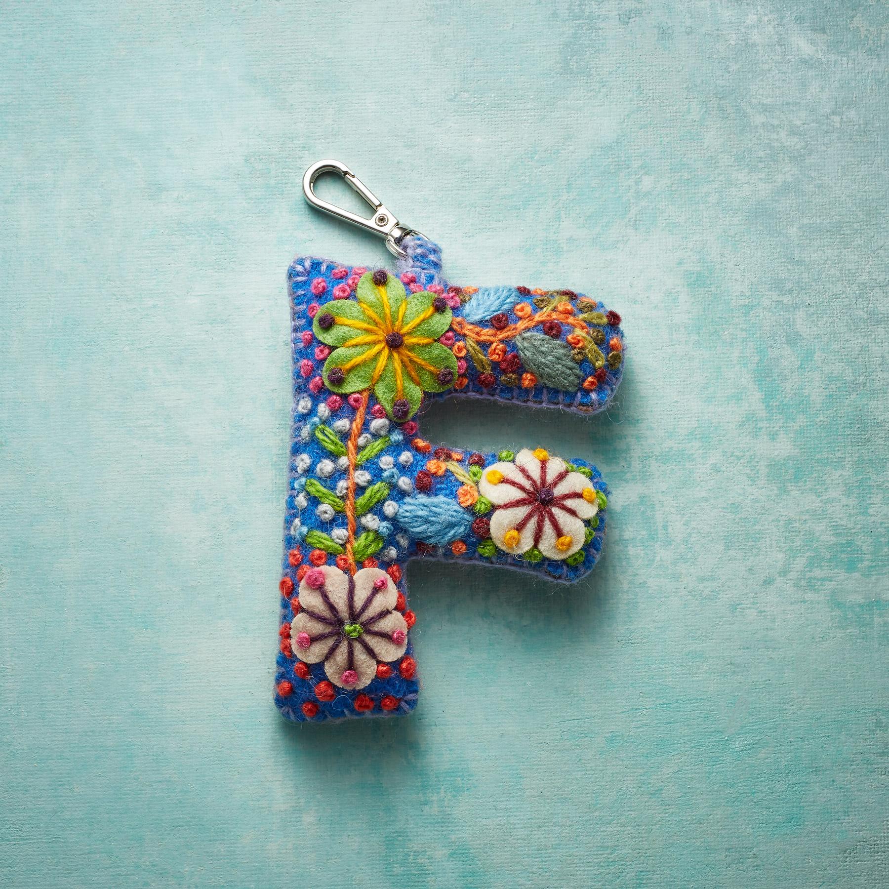 Fleur De Felt Initial Clip