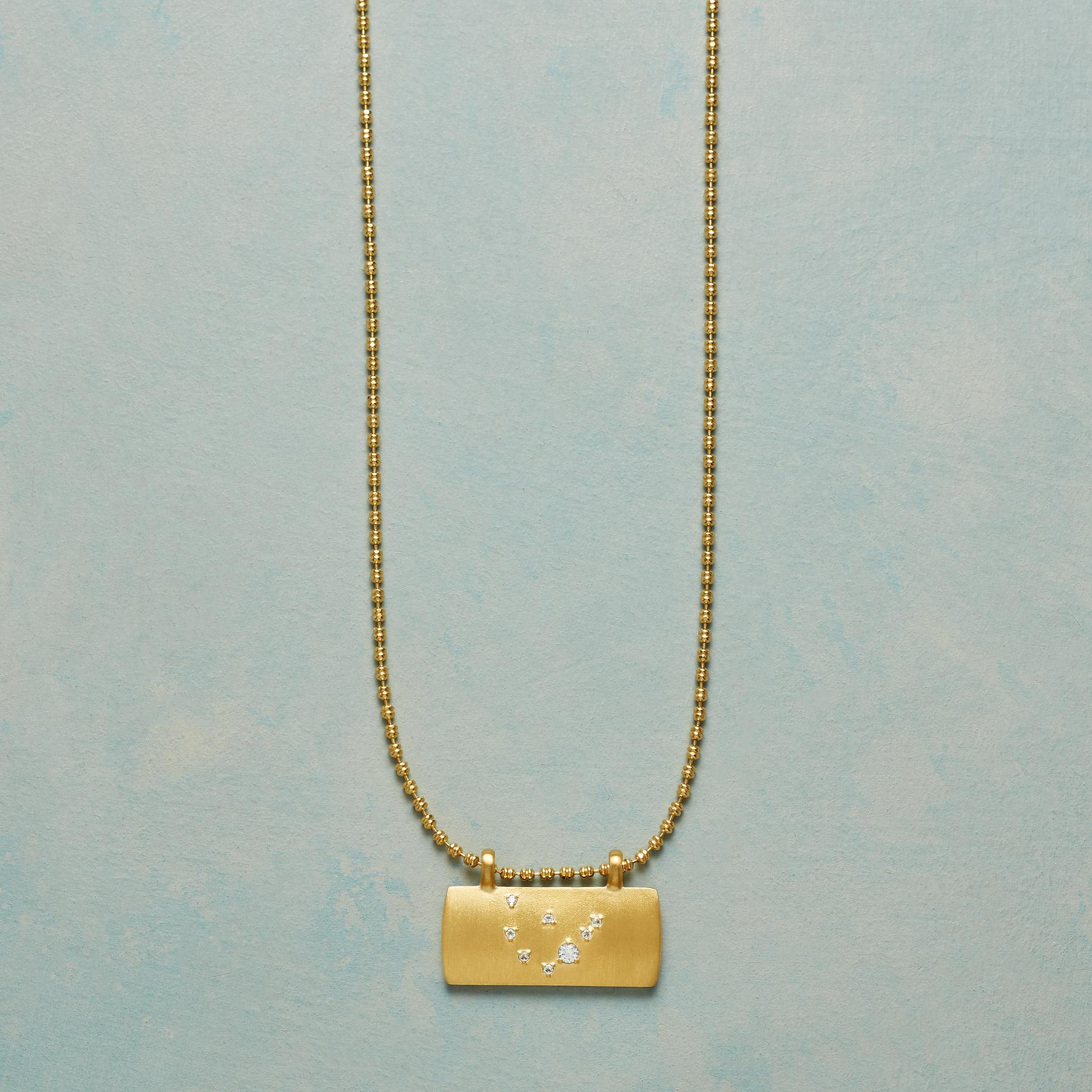 Gold Plate Astrological Pendant Necklace