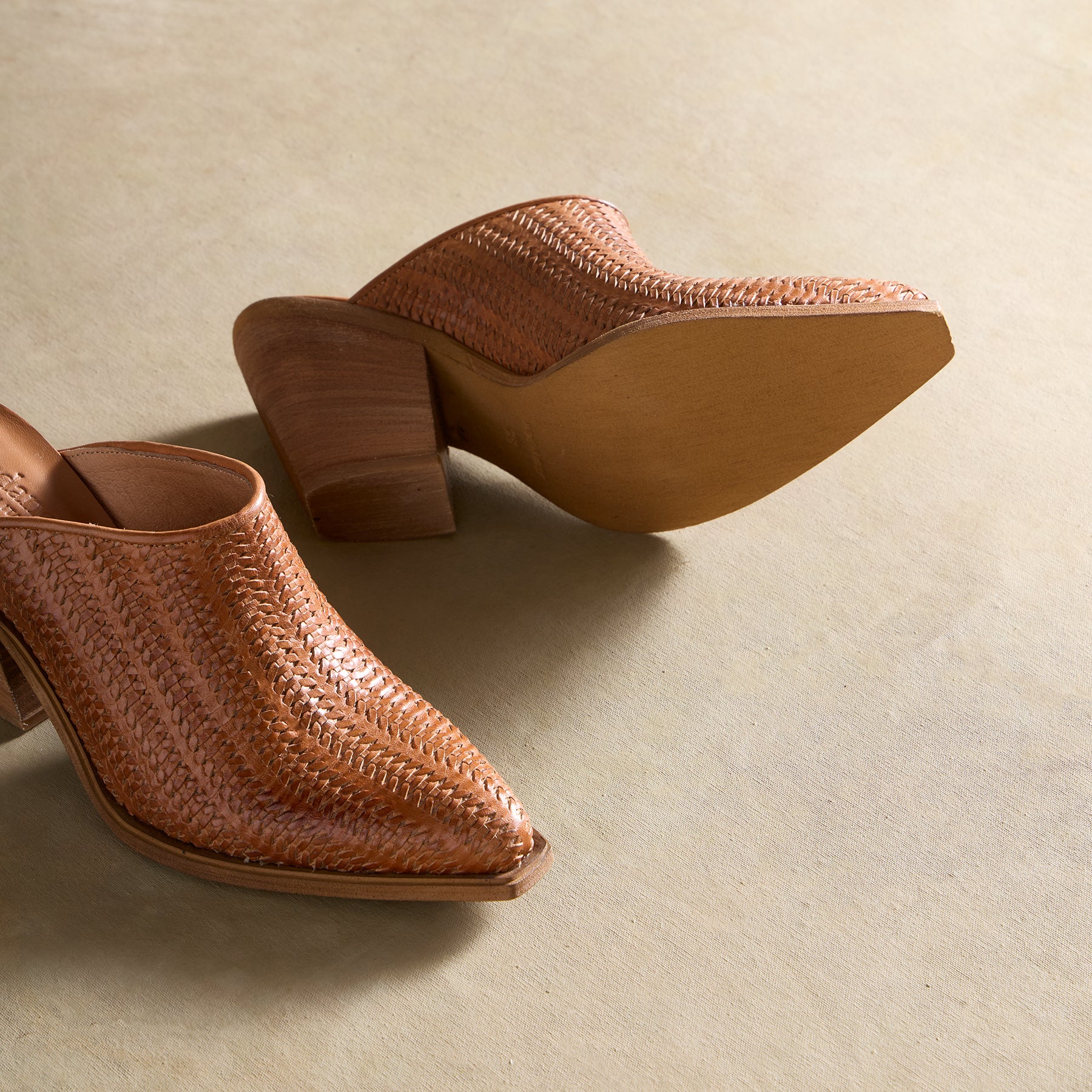 Woven Furrows Mules