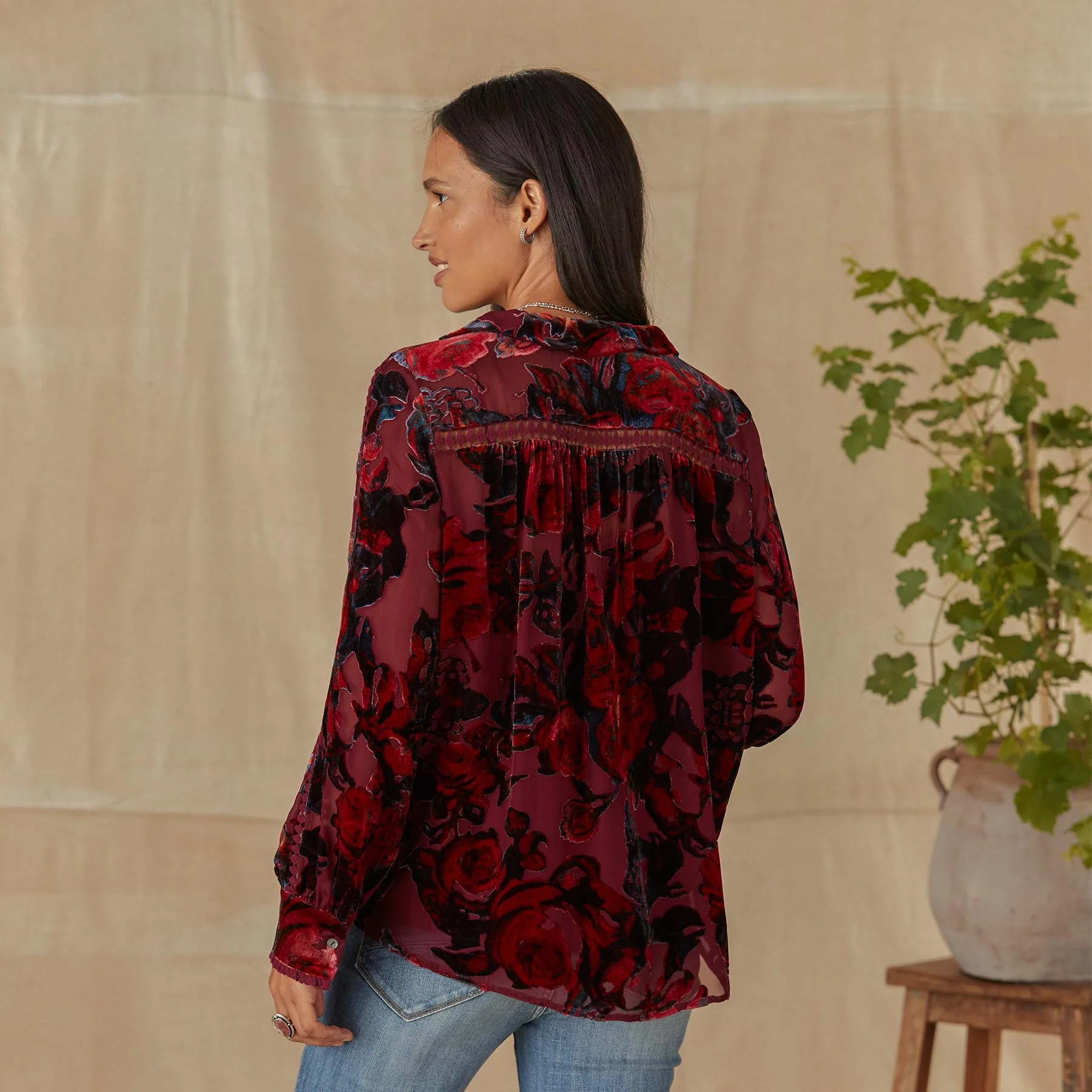 Selene Velvet Top, Petite