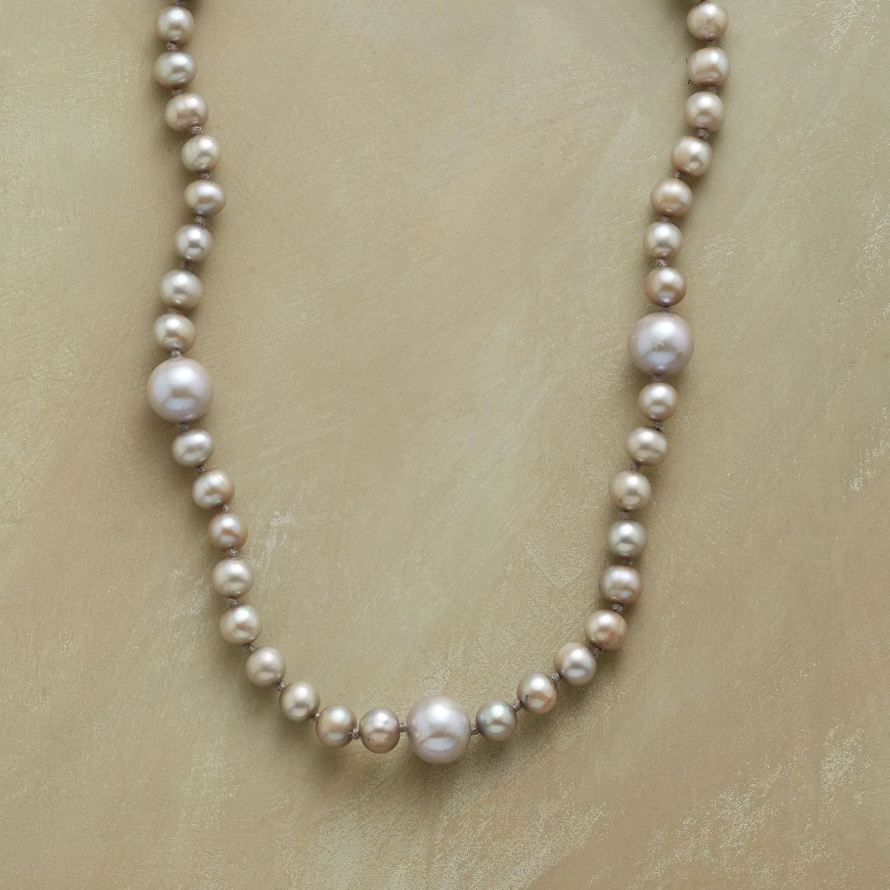 Silvery Satellite Pearl Necklace