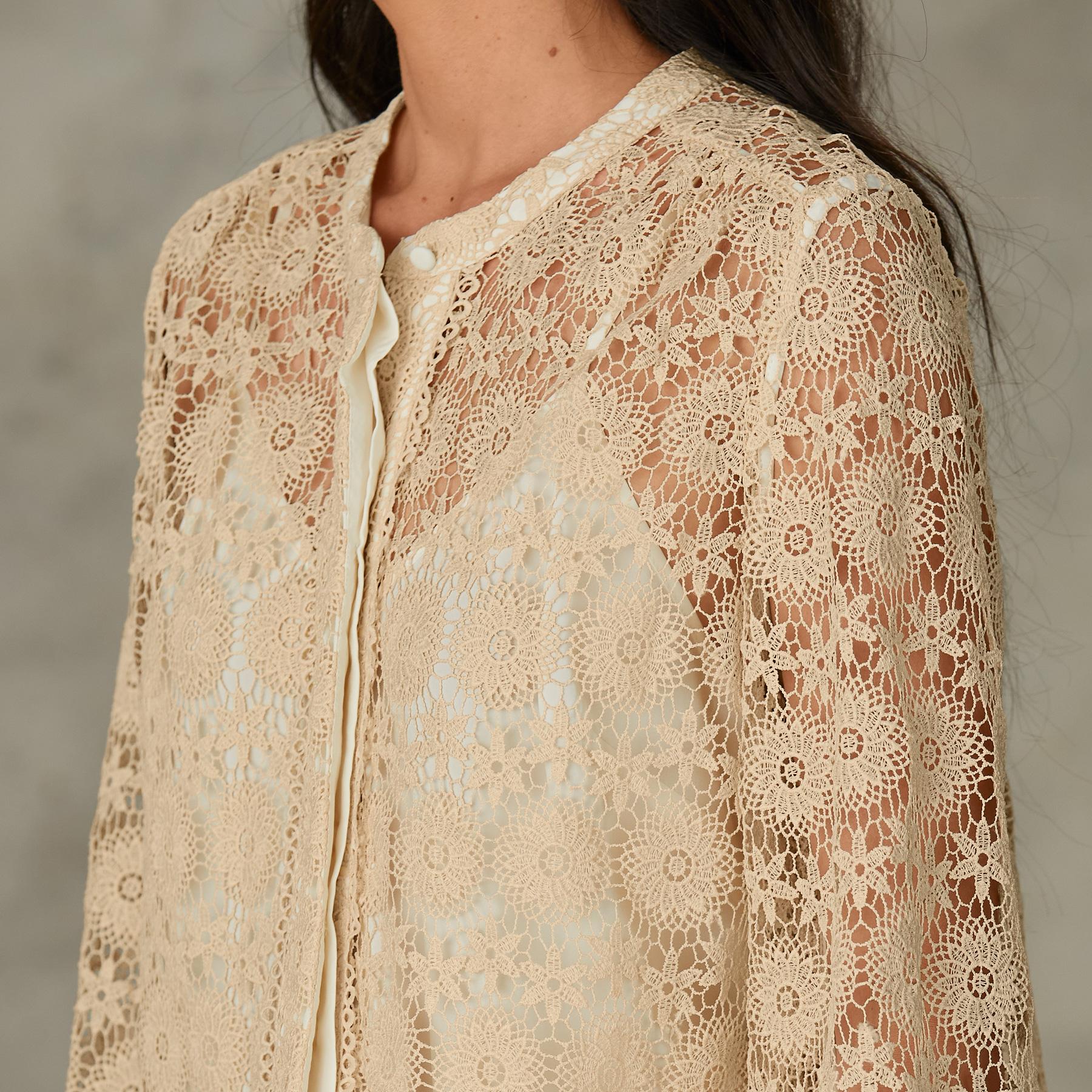 Frances Lace Button-down