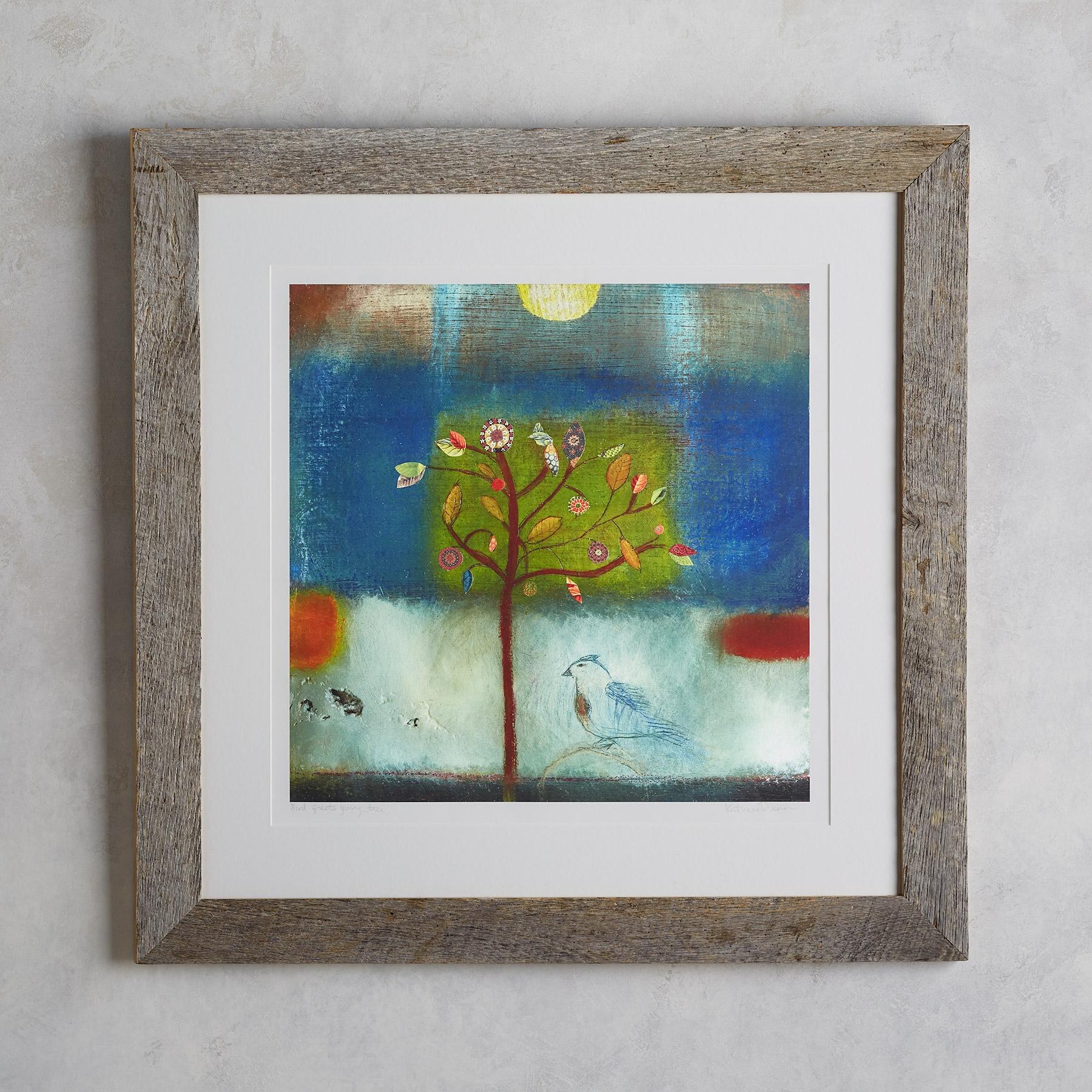 Bird Greets Young Tree Print