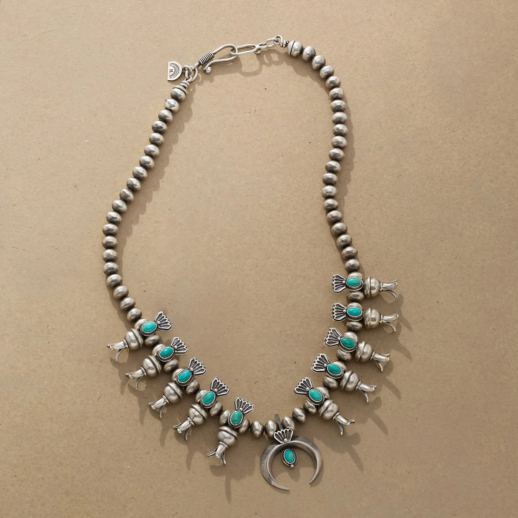 Kingman Squash Blossom Necklace