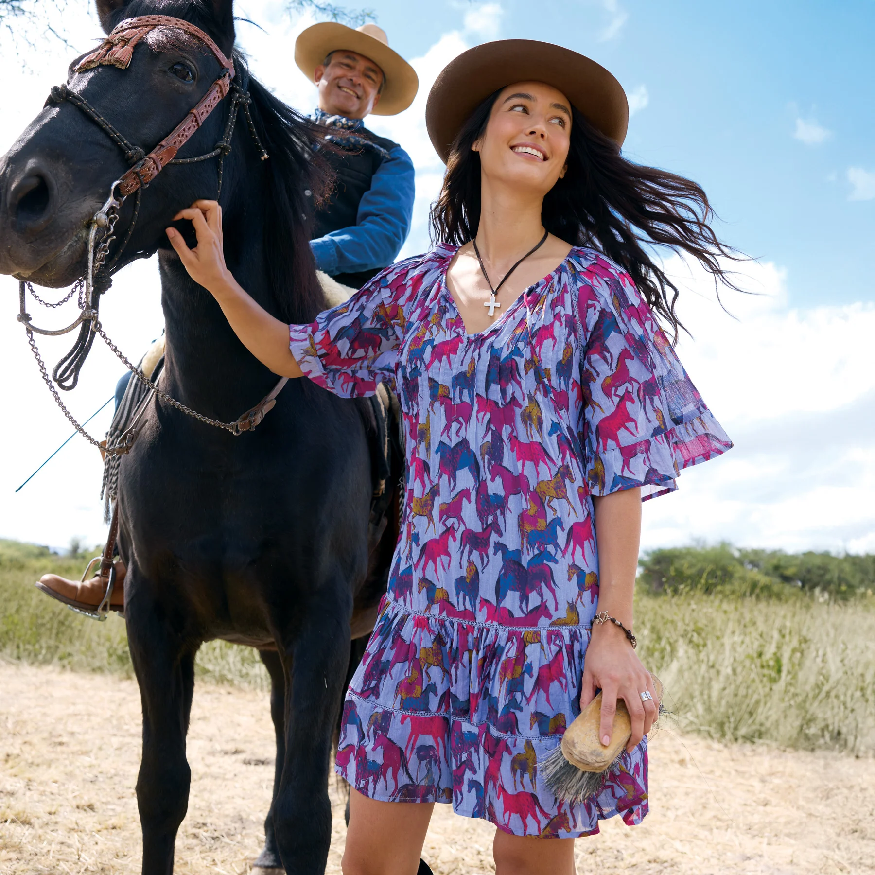 Aisha Printed Dress, Petite