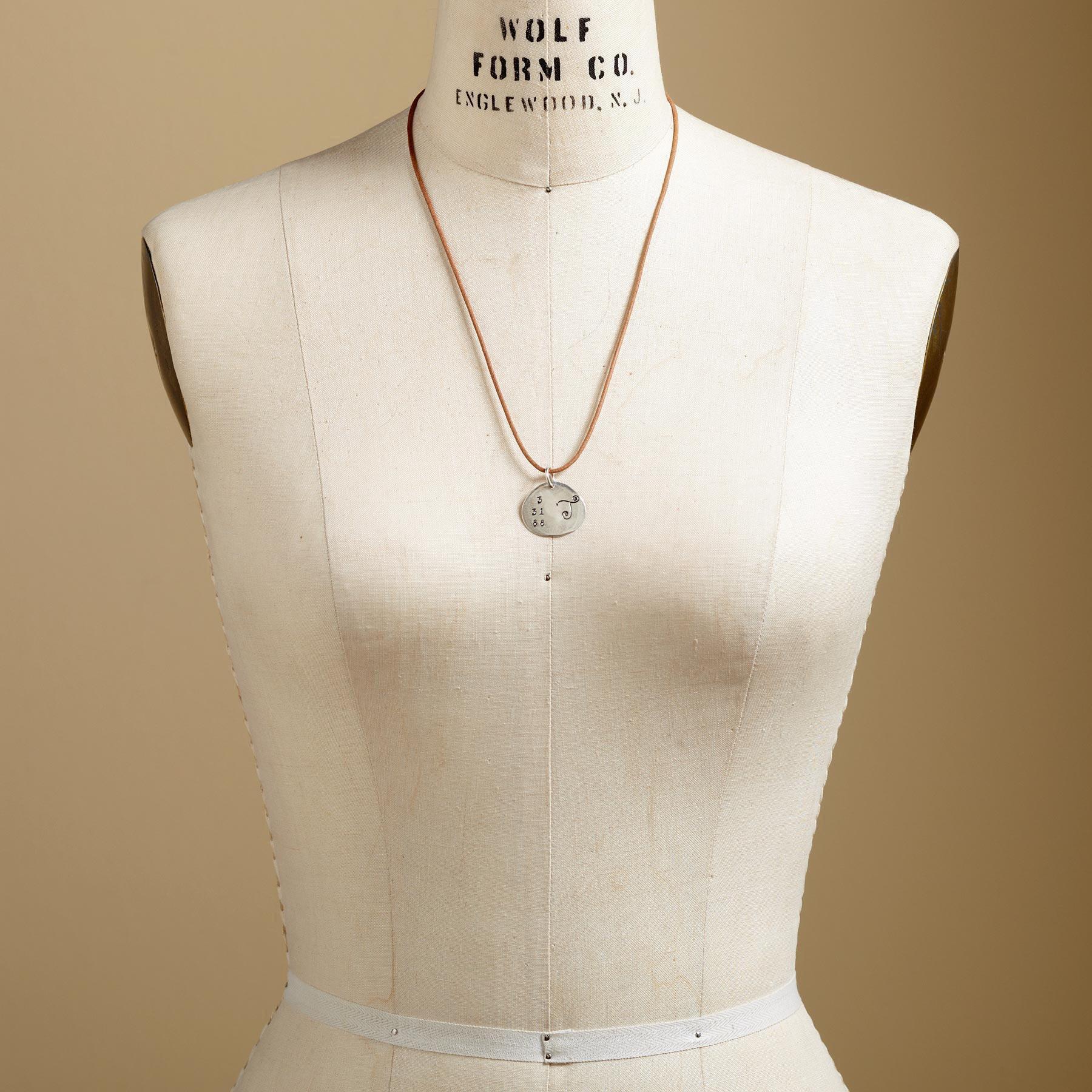 Sterling Silver Date And Initial Charm