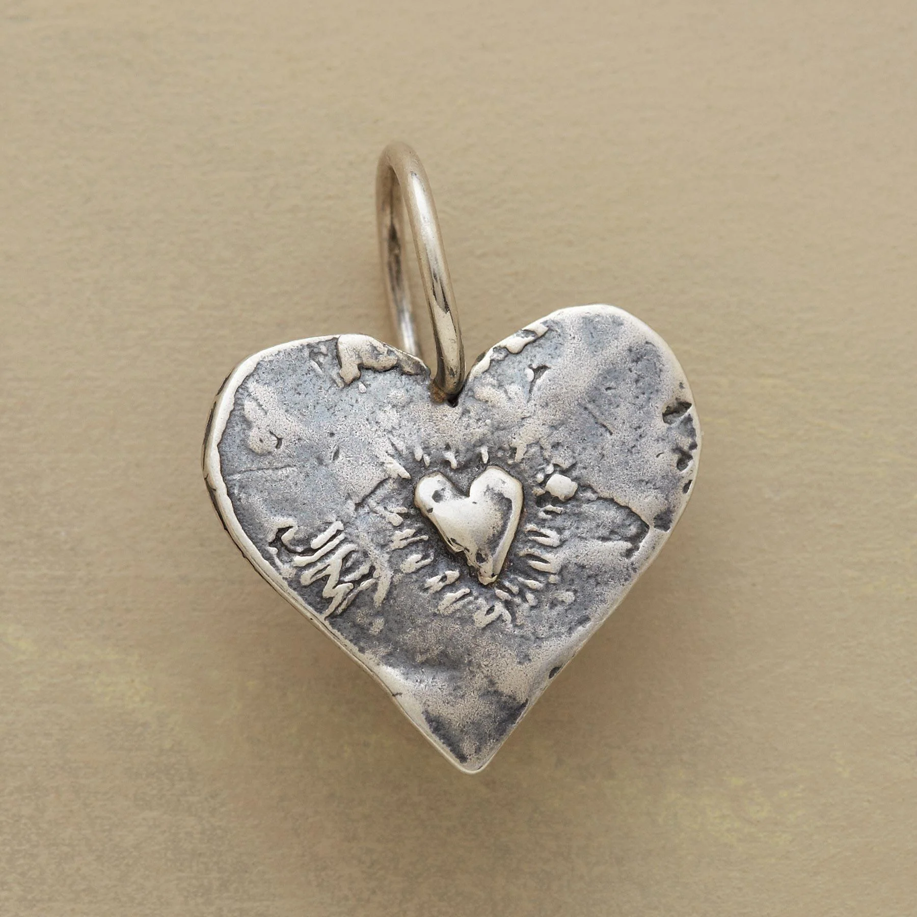 Sterling Silver Angel Heart Charm