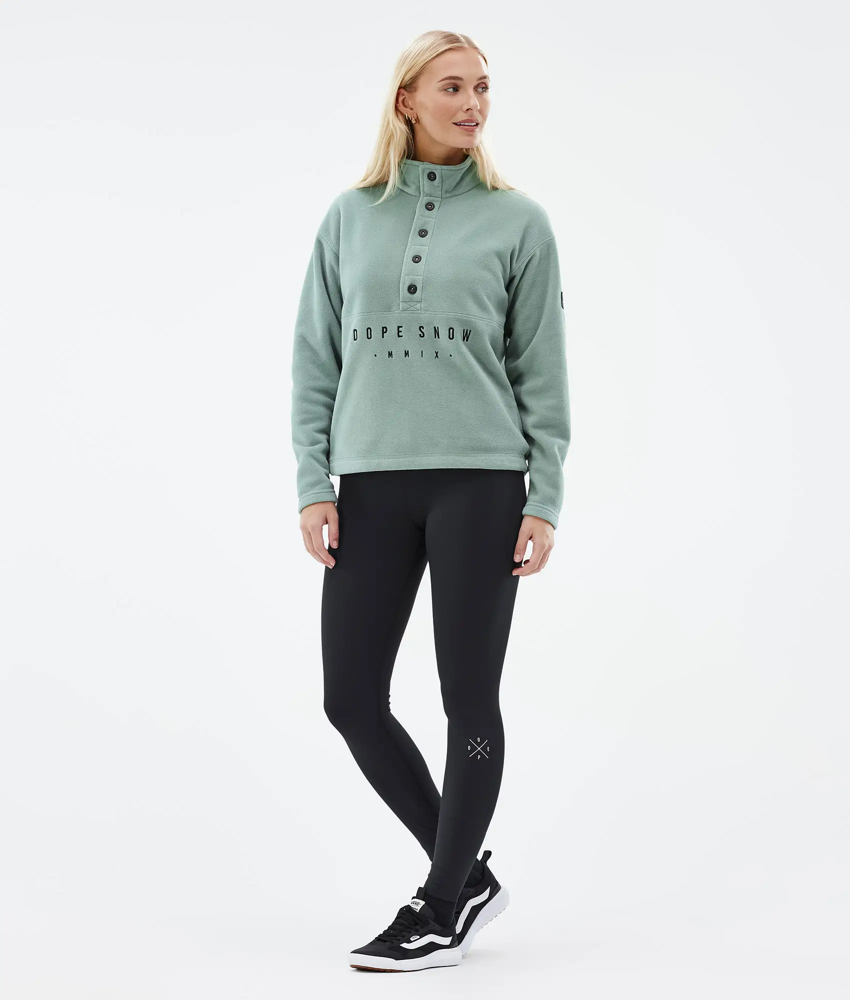 Comfy W Fleece Sweater Women Faded Green