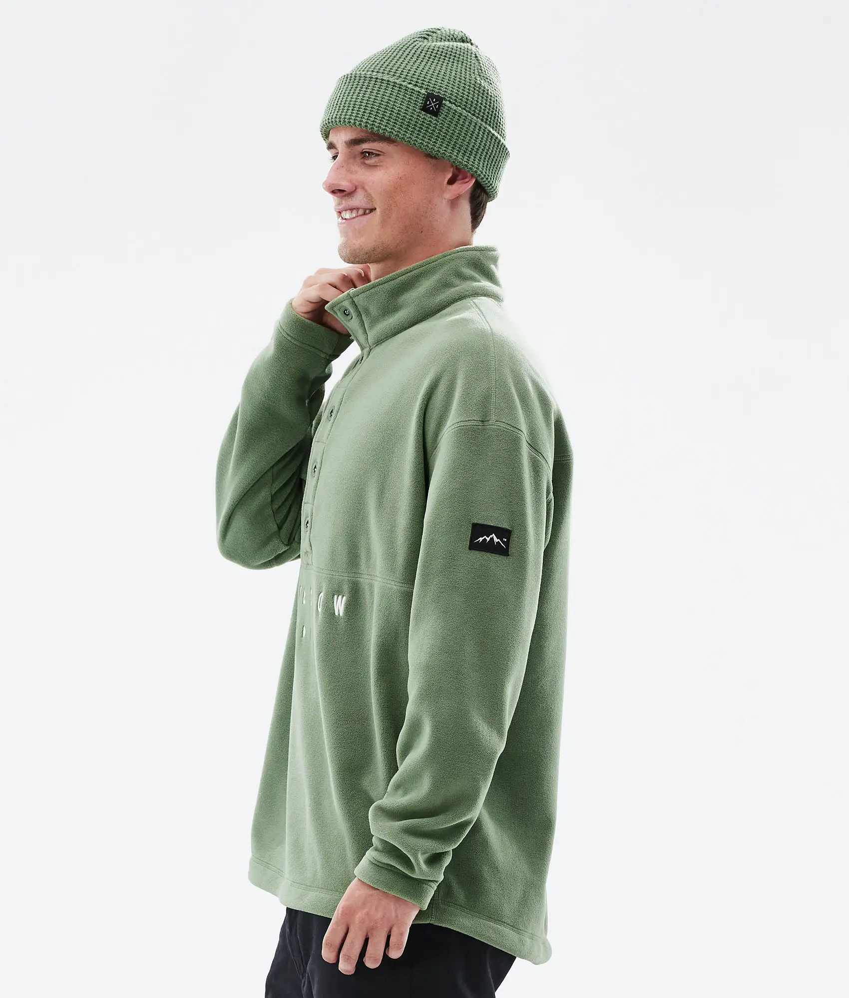 Comfy Fleece Sweater Men Moss Green