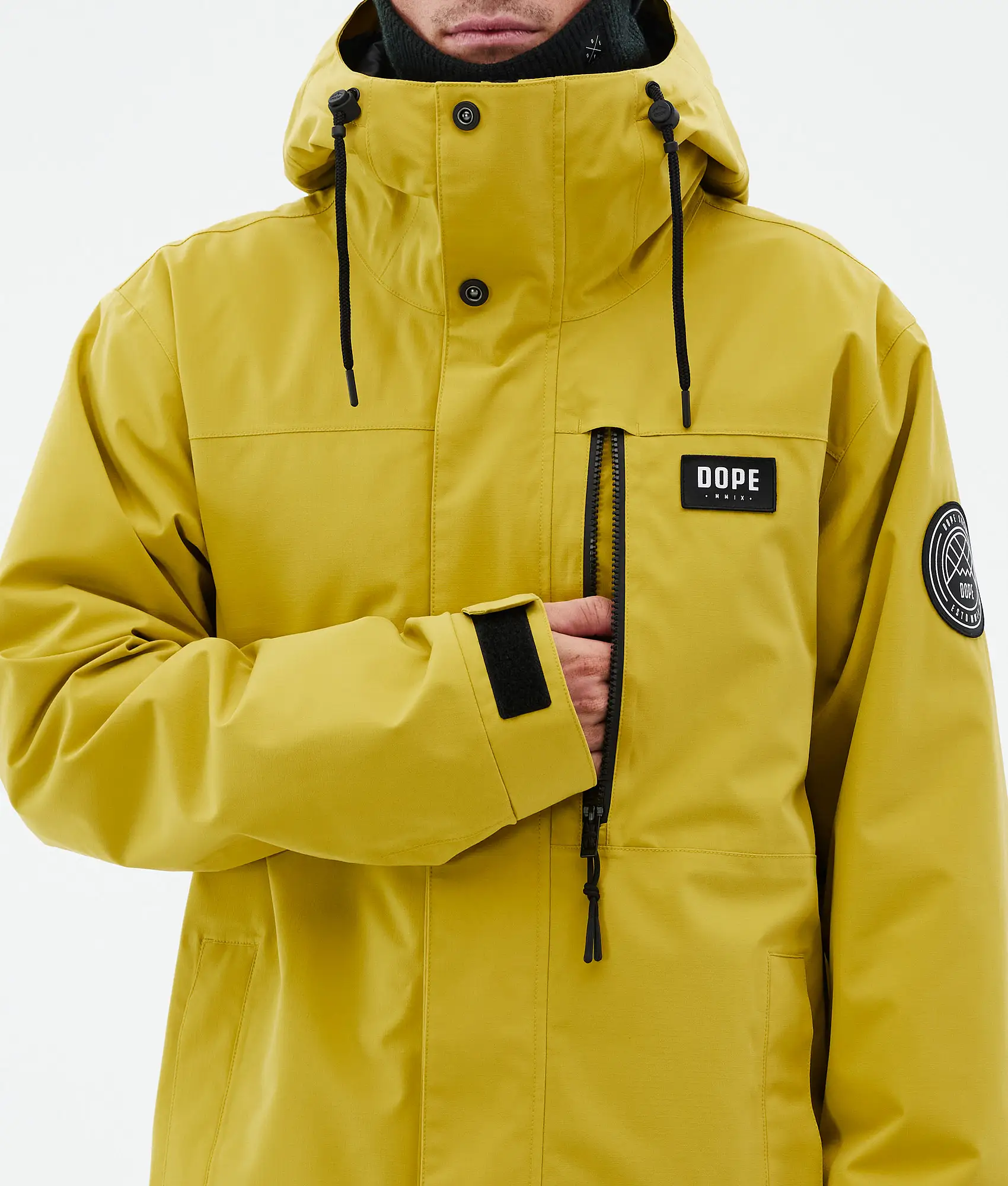 Blizzard Full Zip Snowboard Jacket Men Yellow