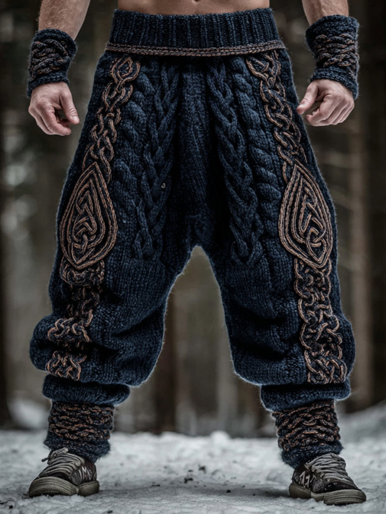 Men's Viking Tribal Celtic Knot Art Knit Pants