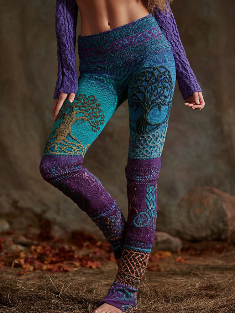 Women's Viking Celtic Knot Tree Of Life Leggings