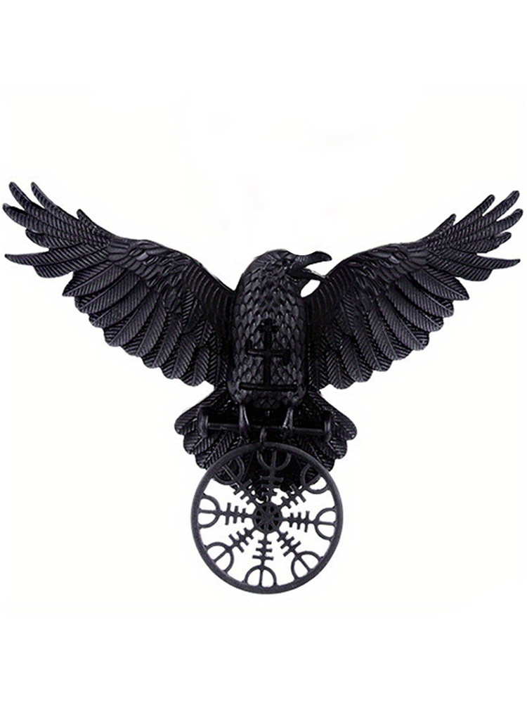 Vintage Viking Raven Helm Of Awe Duckbill Clip