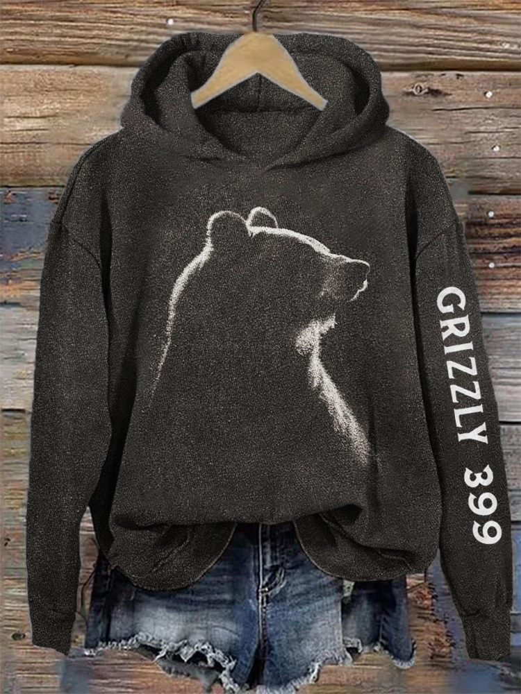 Western Bear 399 Animal Silhouette Hoodie