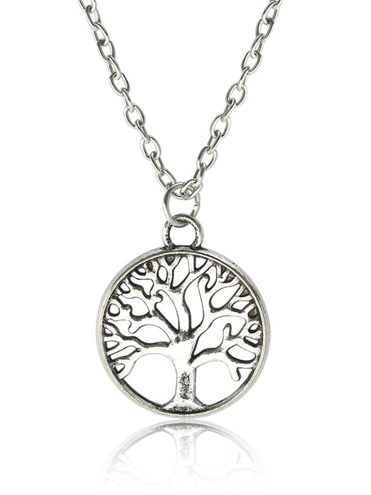 Vintage Viking Tree Of Life Hollow Carved Necklace