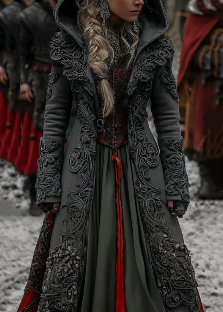 Women's Vintage Viking Tribal Celtic Art Cozy Long Cardigan