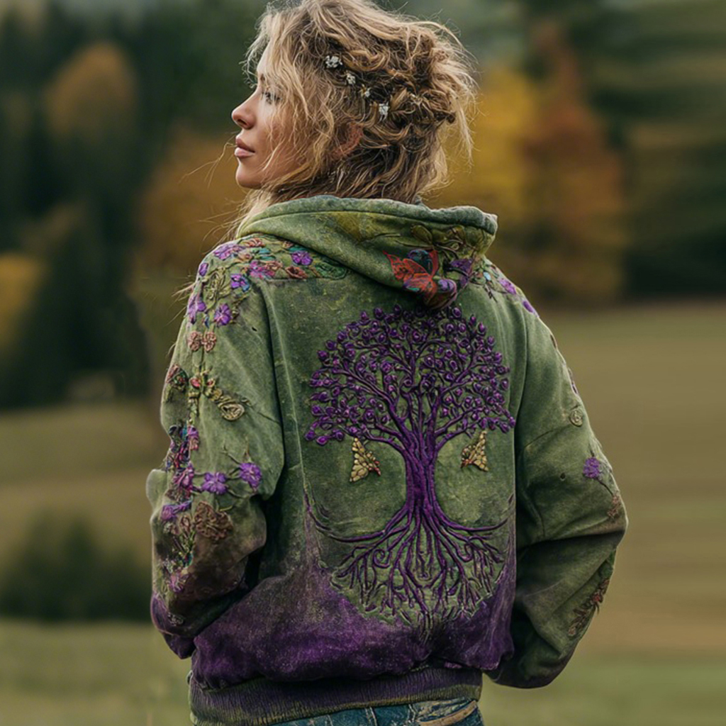 Women's Viking Tree Of Life Casual Hoodie