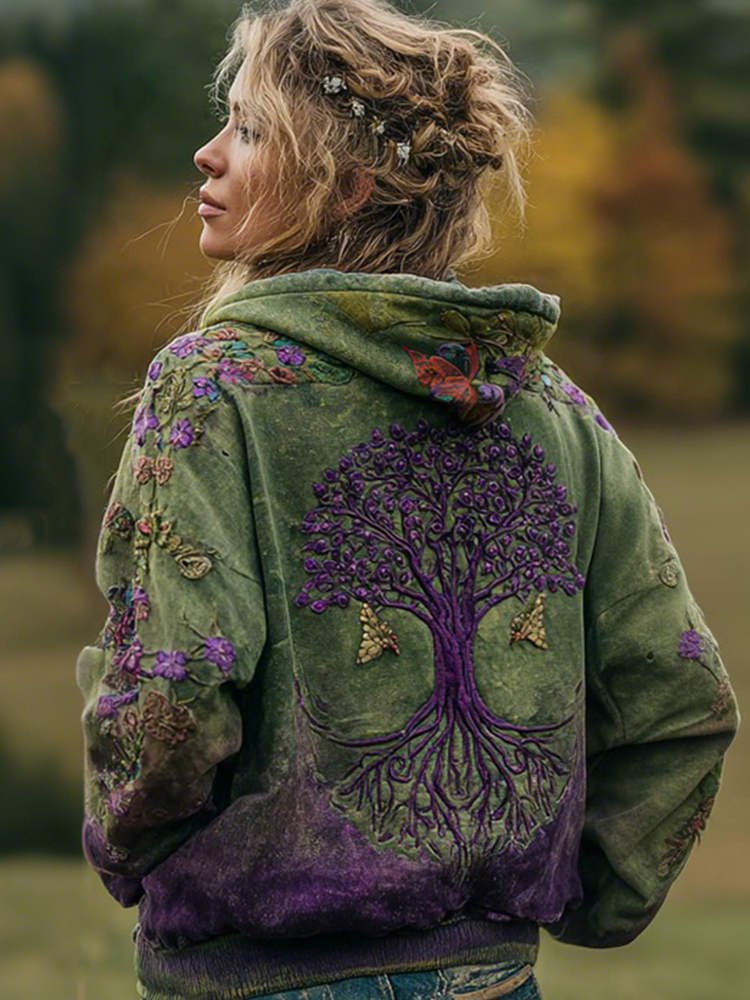 Women's Viking Tree Of Life Casual Hoodie