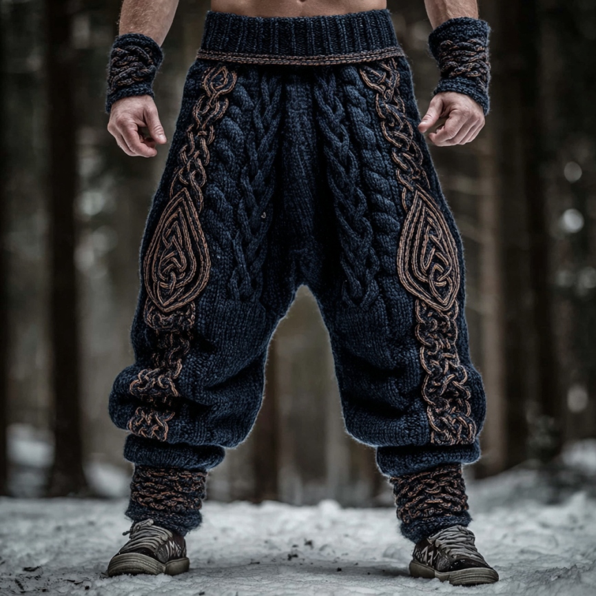 Men's Viking Tribal Celtic Knot Art Knit Pants