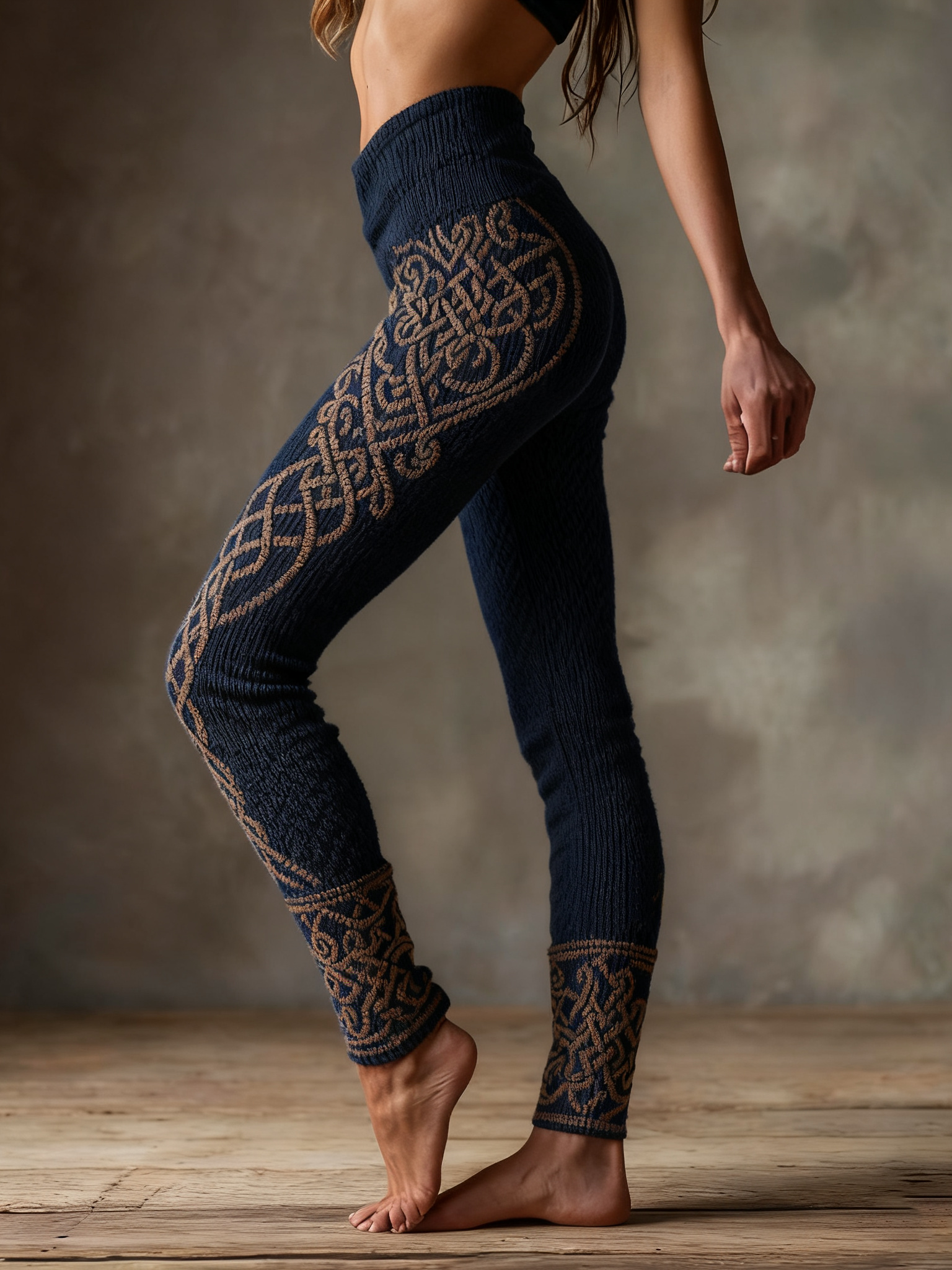 Women's Viking Style Celtic Knot Art Knit Leggings