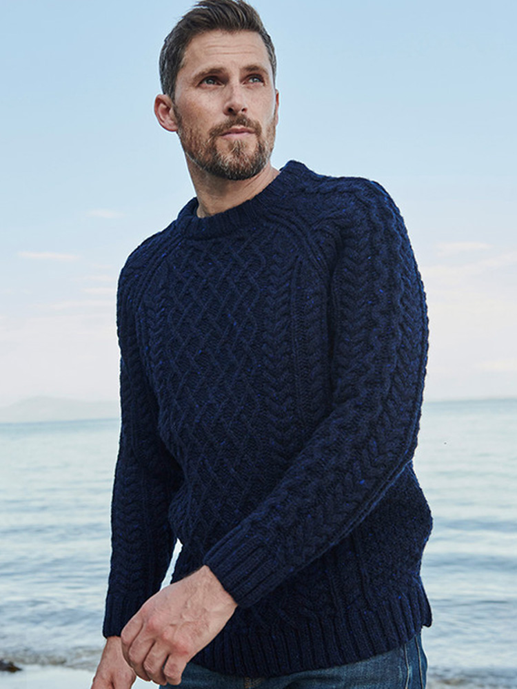 Men's Vintage Traditional Aran Sweater