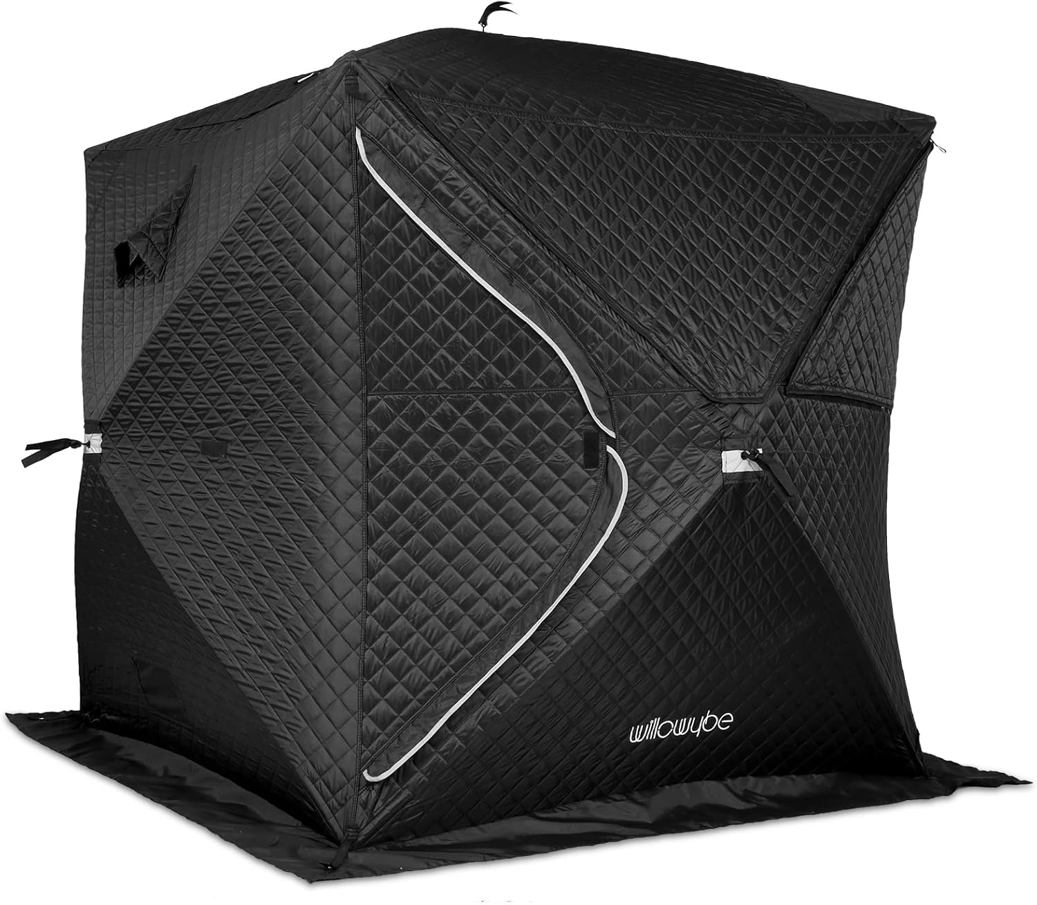 WILLOWYBE Outdoor Sauna Tent Pro - 4-Person, All-Weather, Insulated, Solid, Panoramic View, Easy Setup